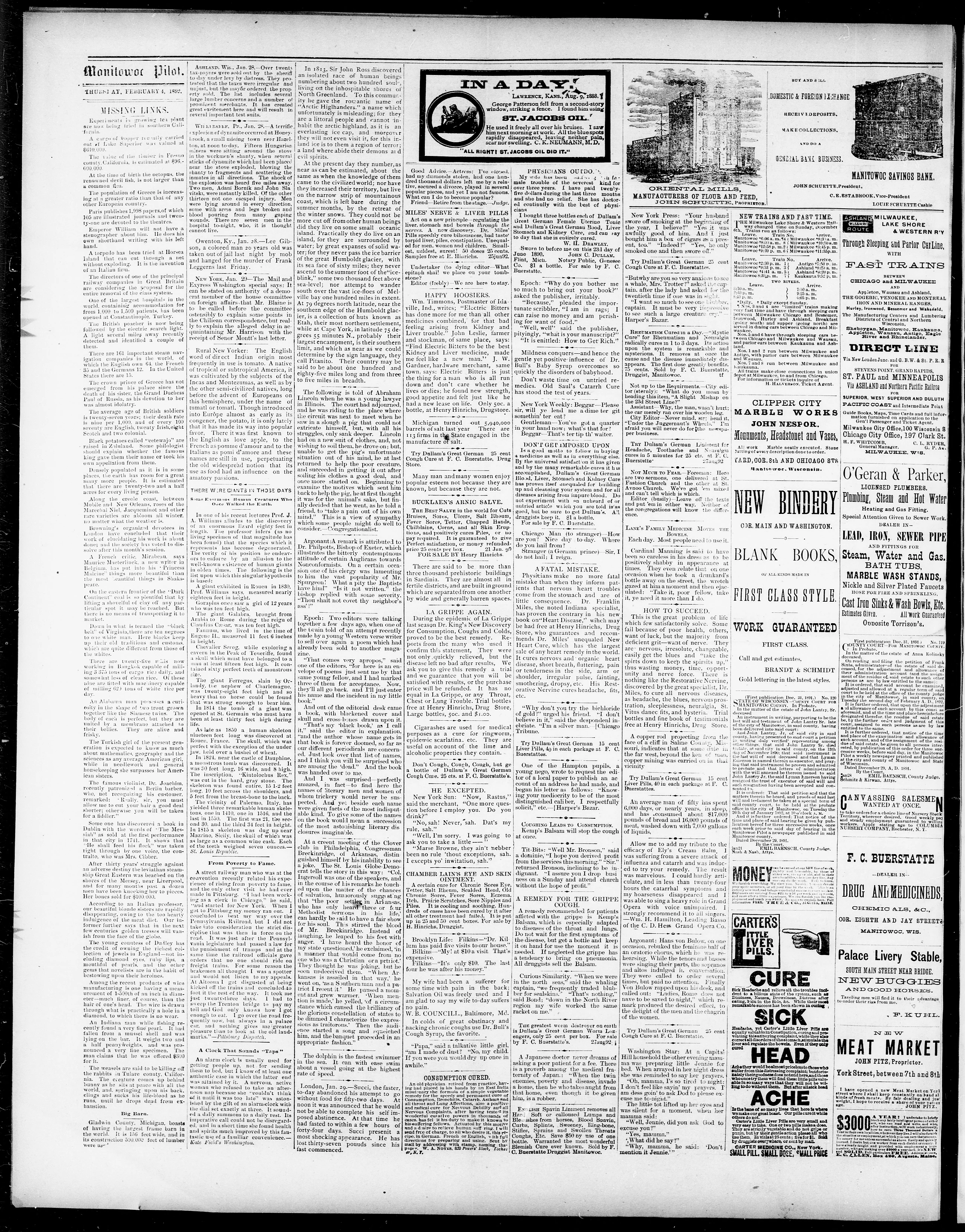 Image 4 of The Manitowoc pilot (Manitowoc, Wis.), February 4, 1892