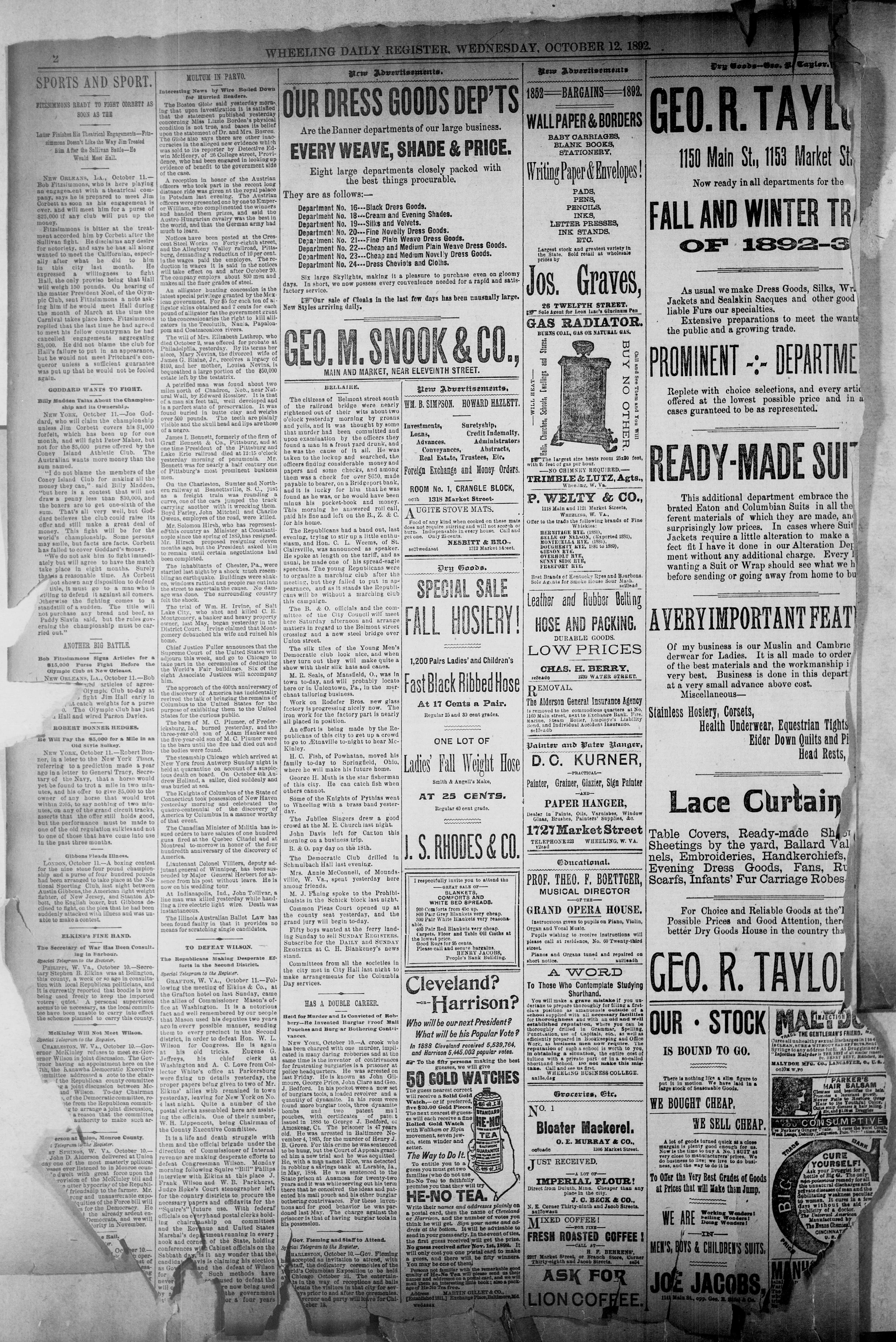 Image 2 of Wheeling register (Wheeling, W. Va.), October 12, 1892