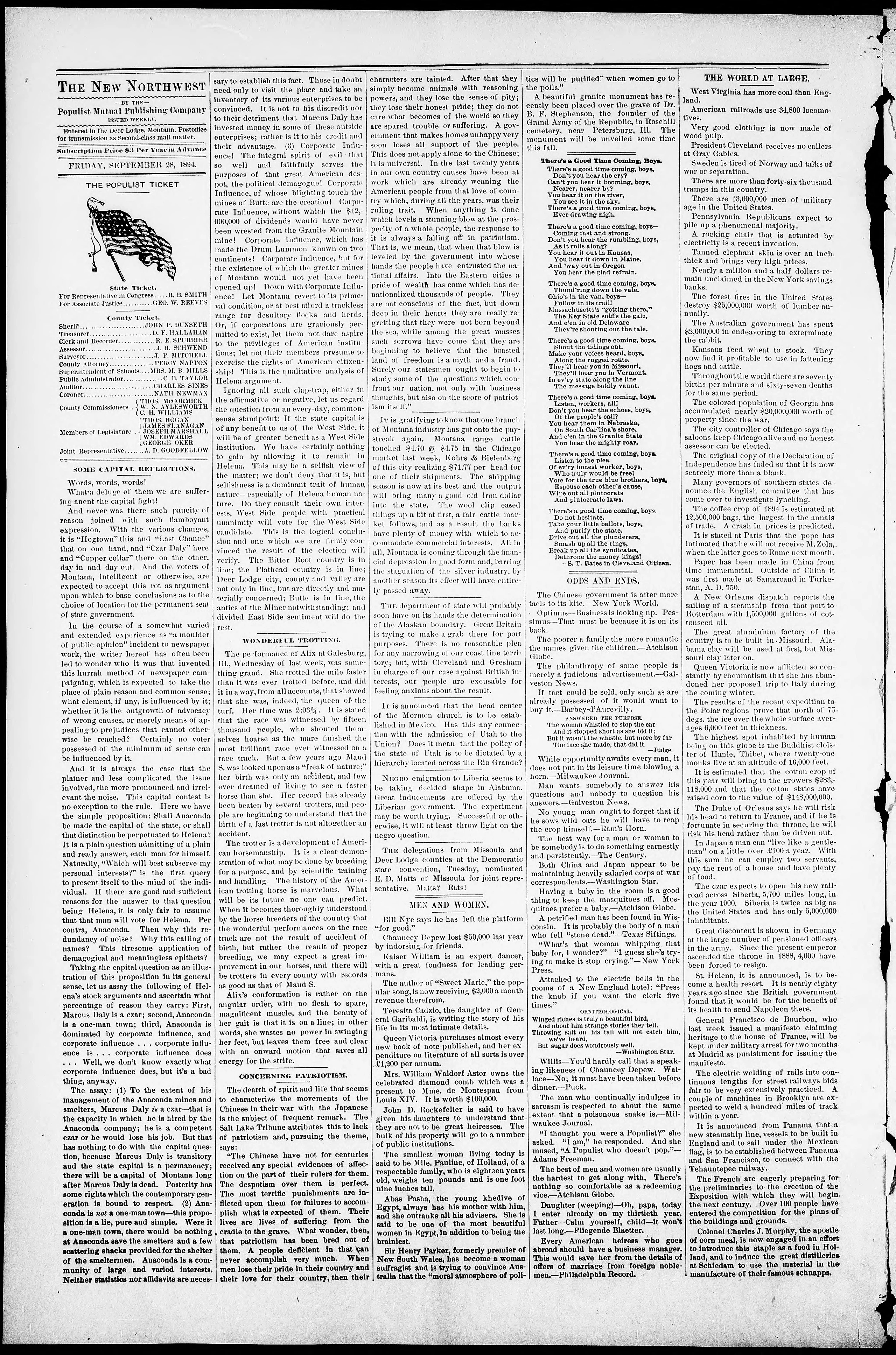 Image 4 of The new North-west (Deer Lodge, Mont.), September 28, 1894