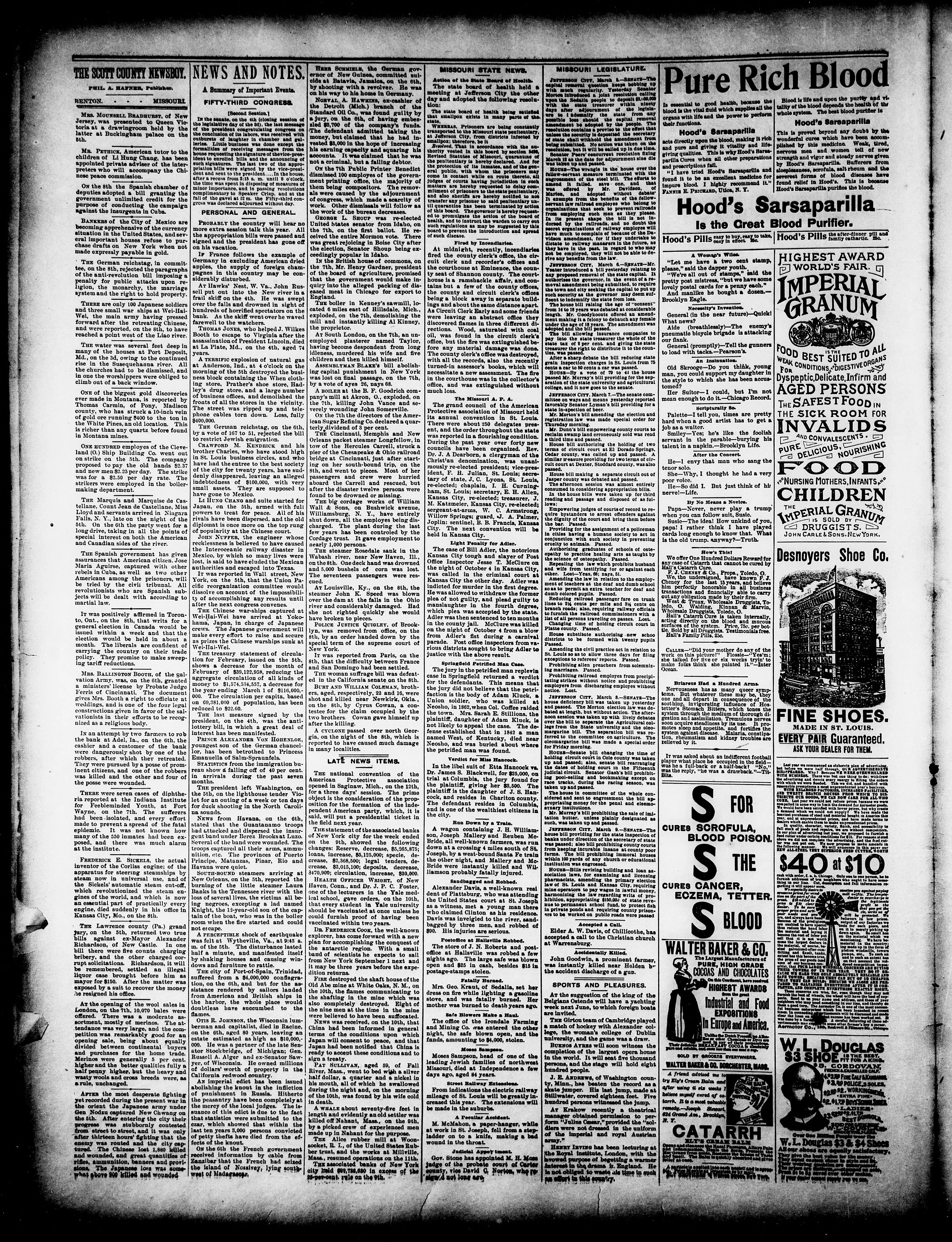 Image 2 of The news boy (Benton, Scott County, Mo.), March 16, 1895