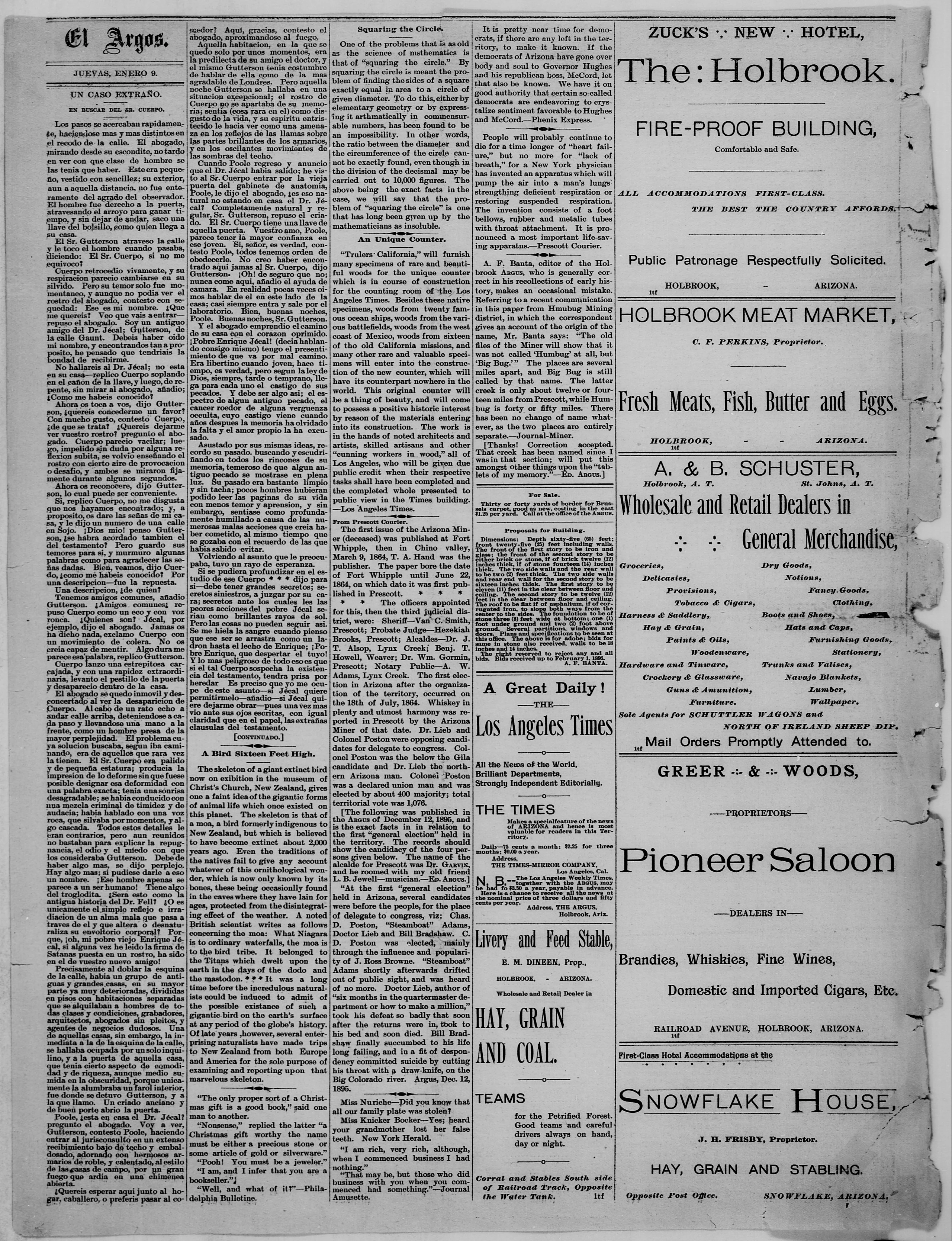 Image 4 of The argus (Holbrook, Ariz.), January 9, 1896