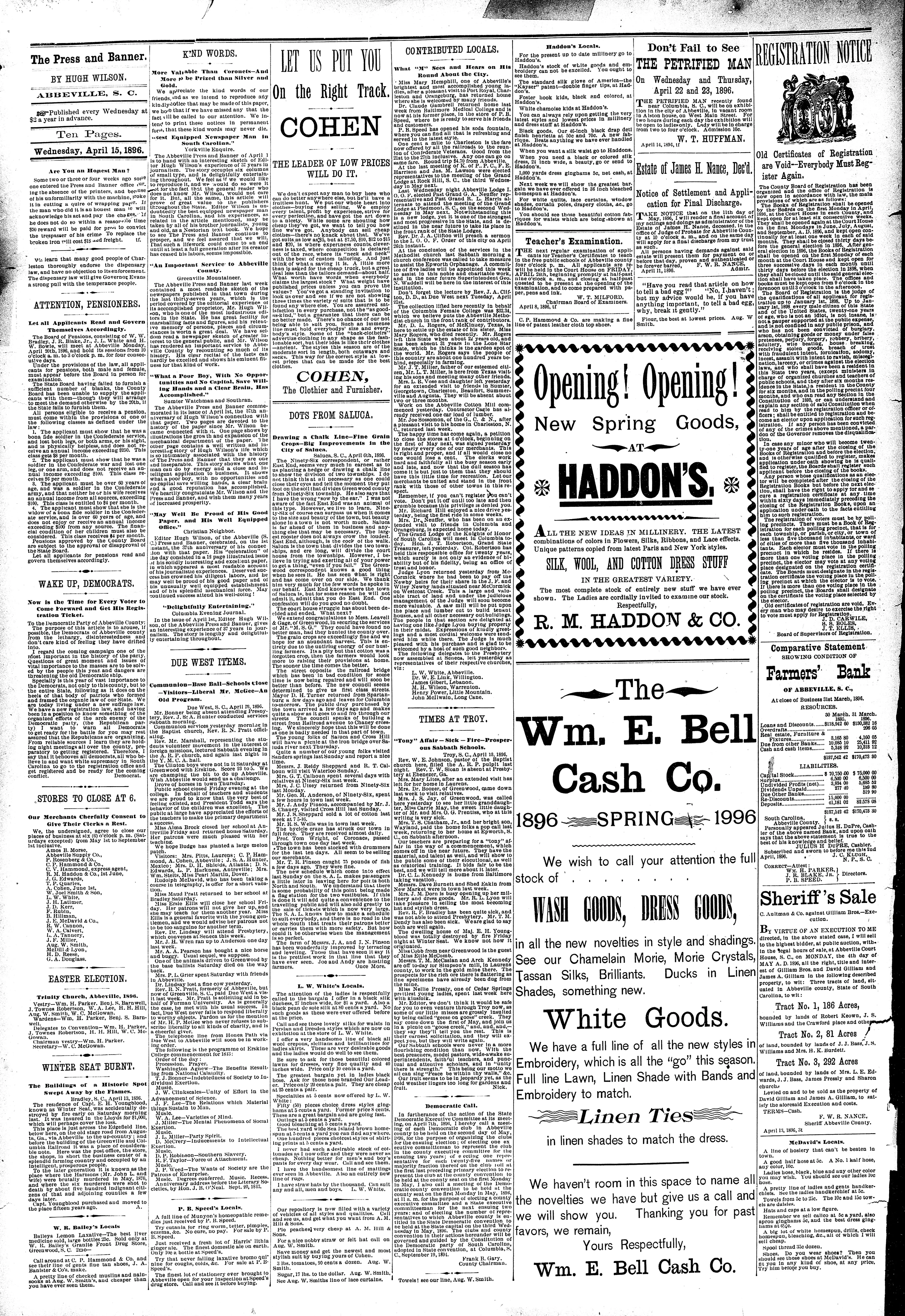 Image 4 of The Abbeville press and banner (Abbeville, S.C.), April 15, 1896