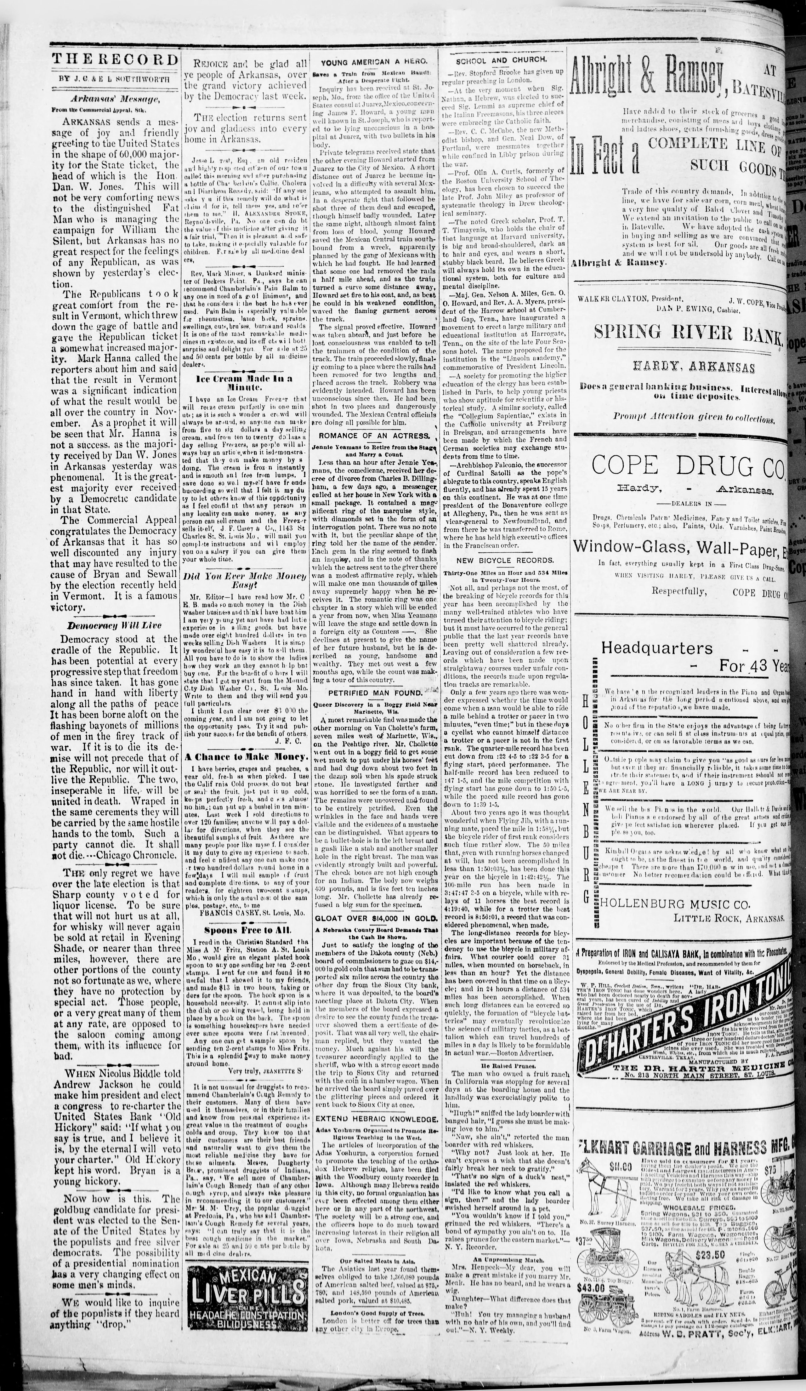 Image 2 of Sharp County record (Evening Shade, Ark.), September 18, 1896