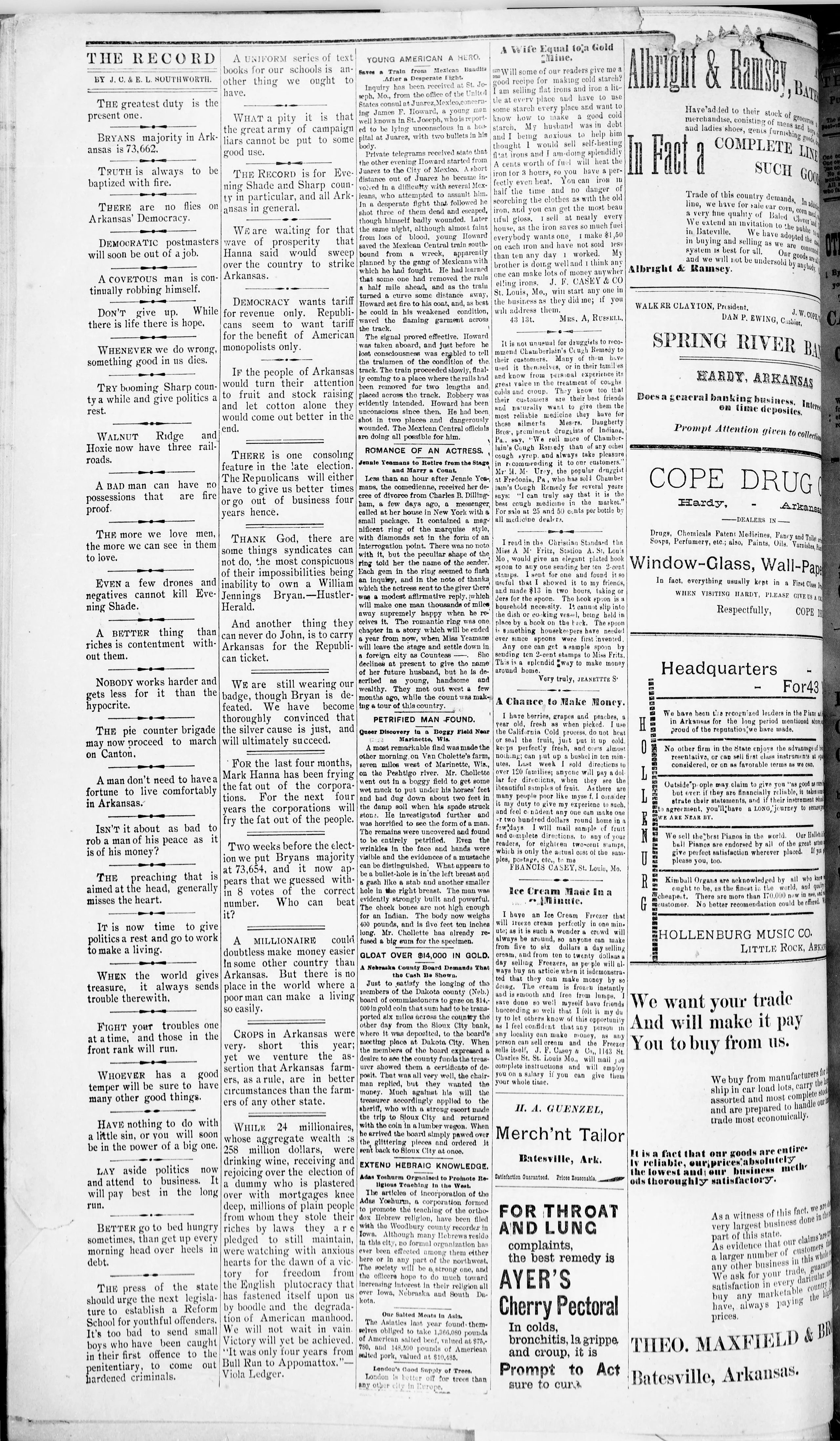 Image 2 of Sharp County record (Evening Shade, Ark.), November 20, 1896