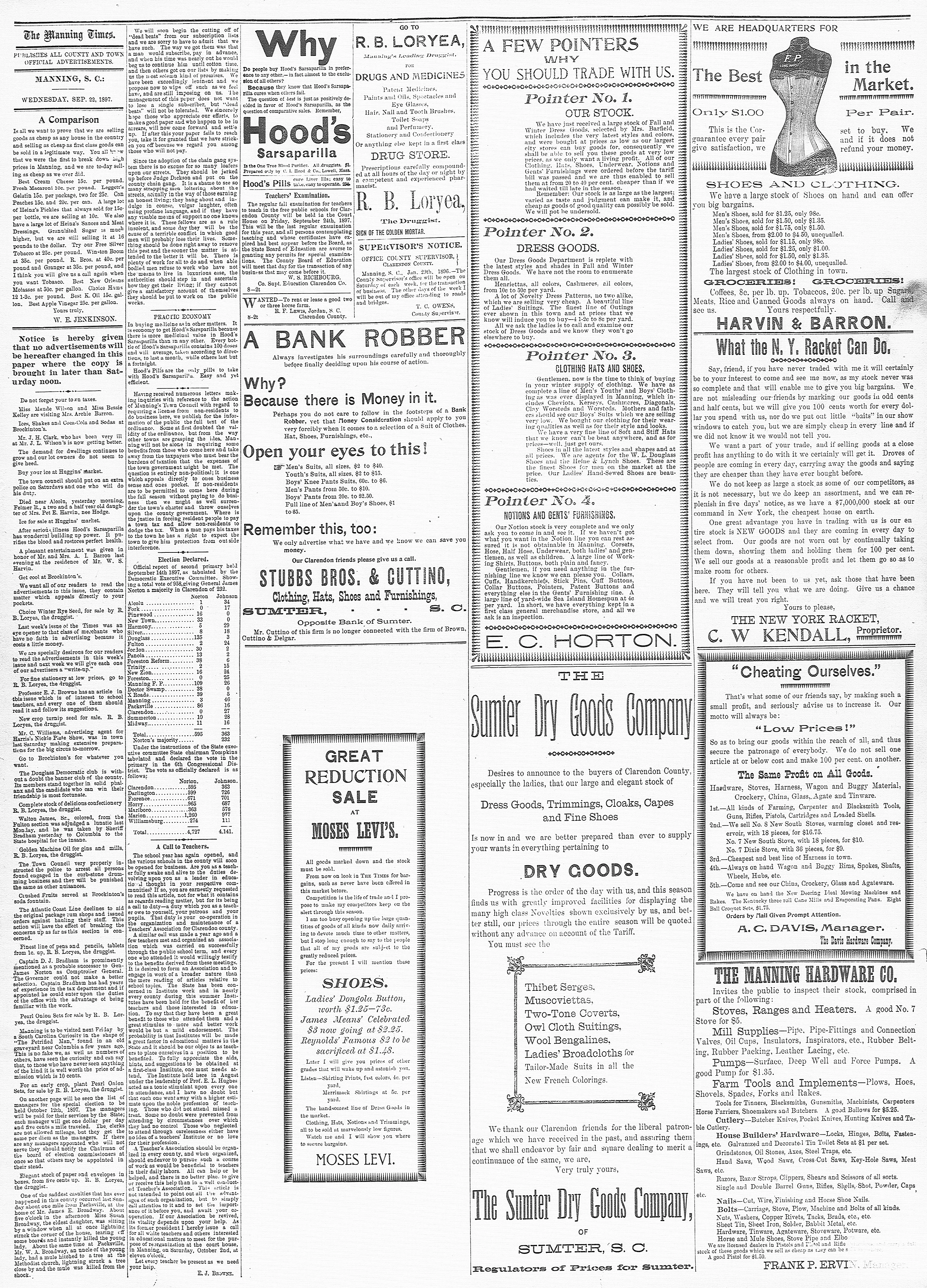 Image 3 of The Manning times (Manning, Clarendon County, S.C.), September 22, 1897