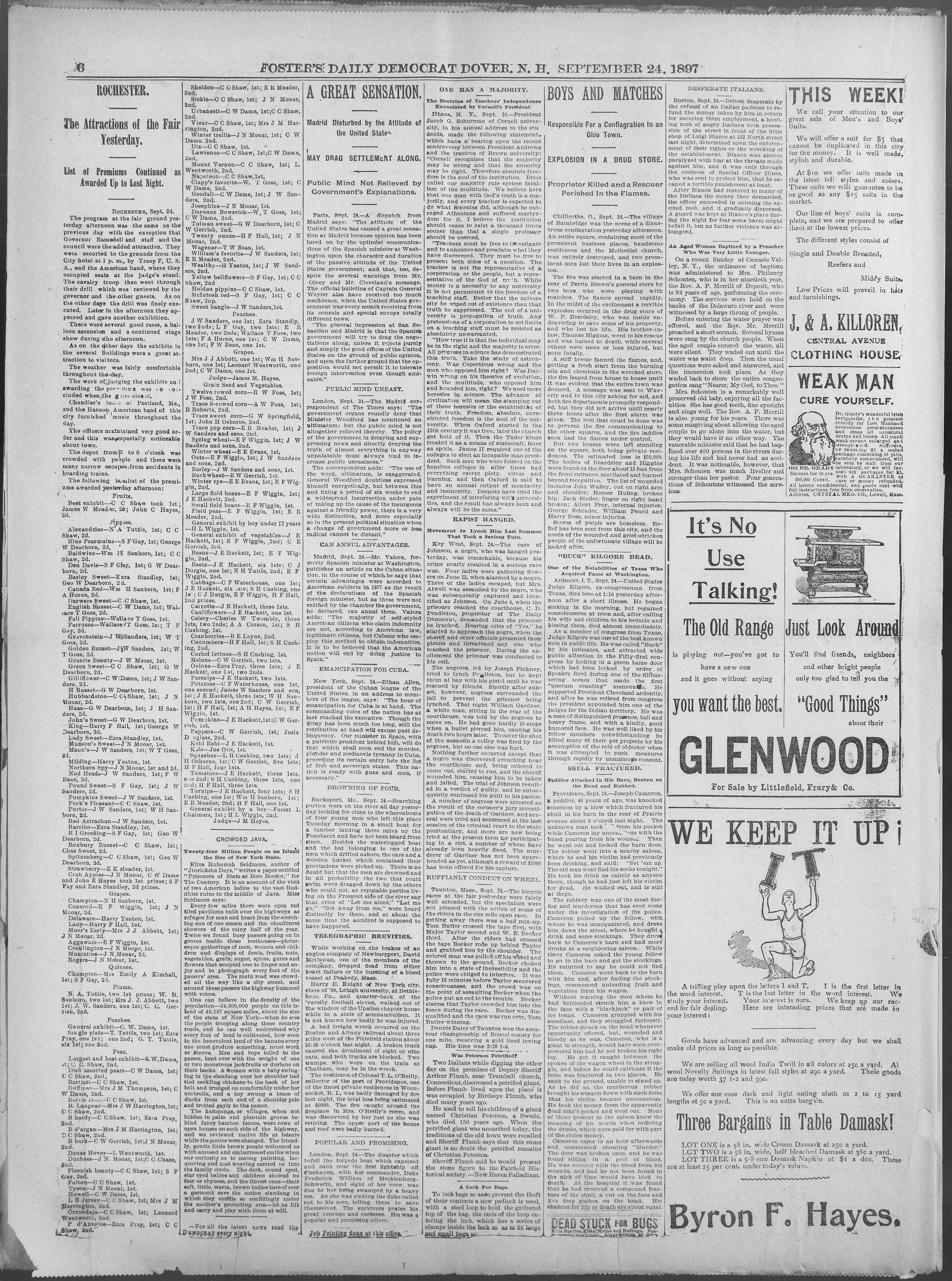 Image 6 of Foster's daily Democrat (Dover, N.H.), September 24, 1897