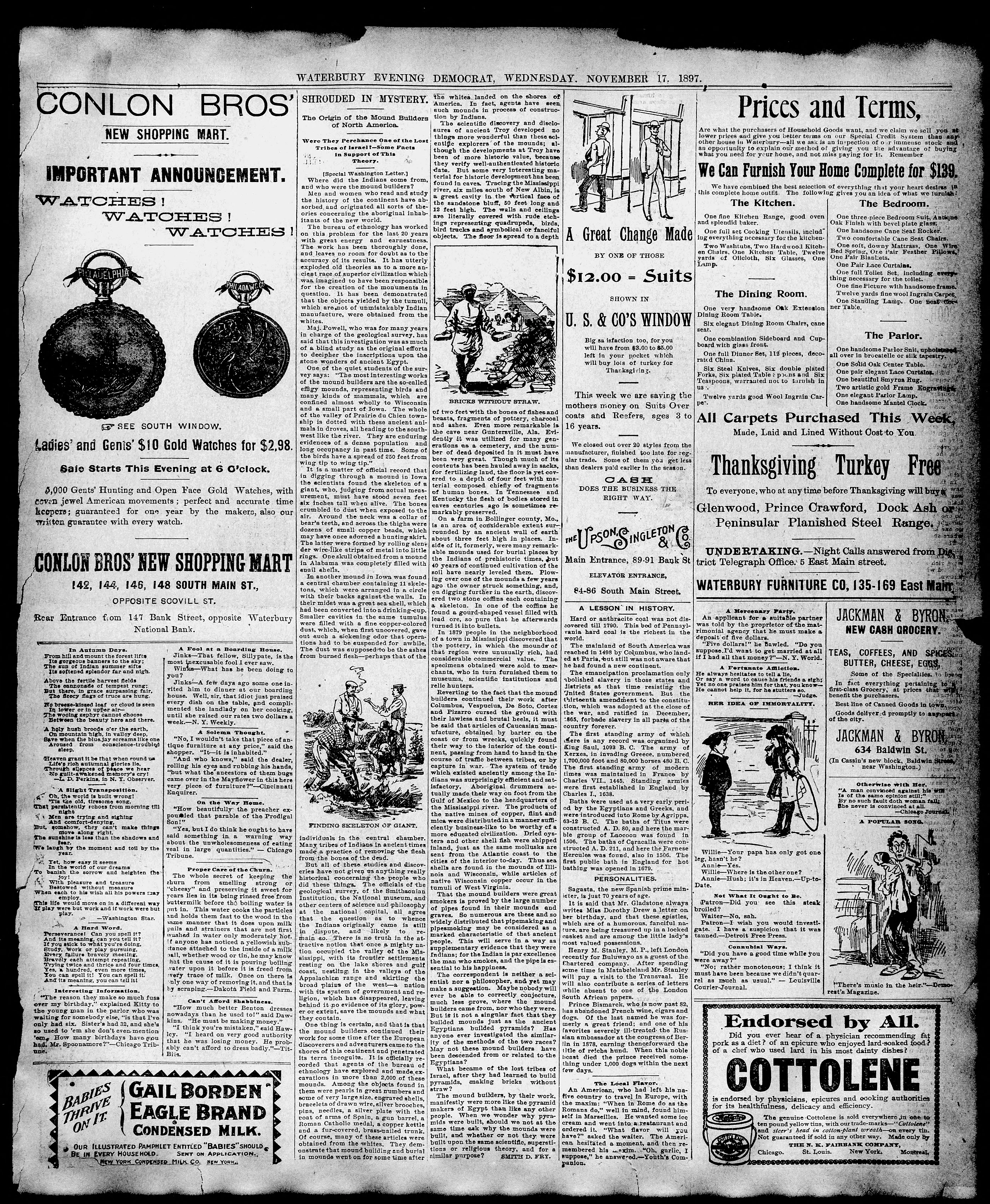Image 7 of Waterbury evening Democrat (Waterbury, Conn.), November 17, 1897