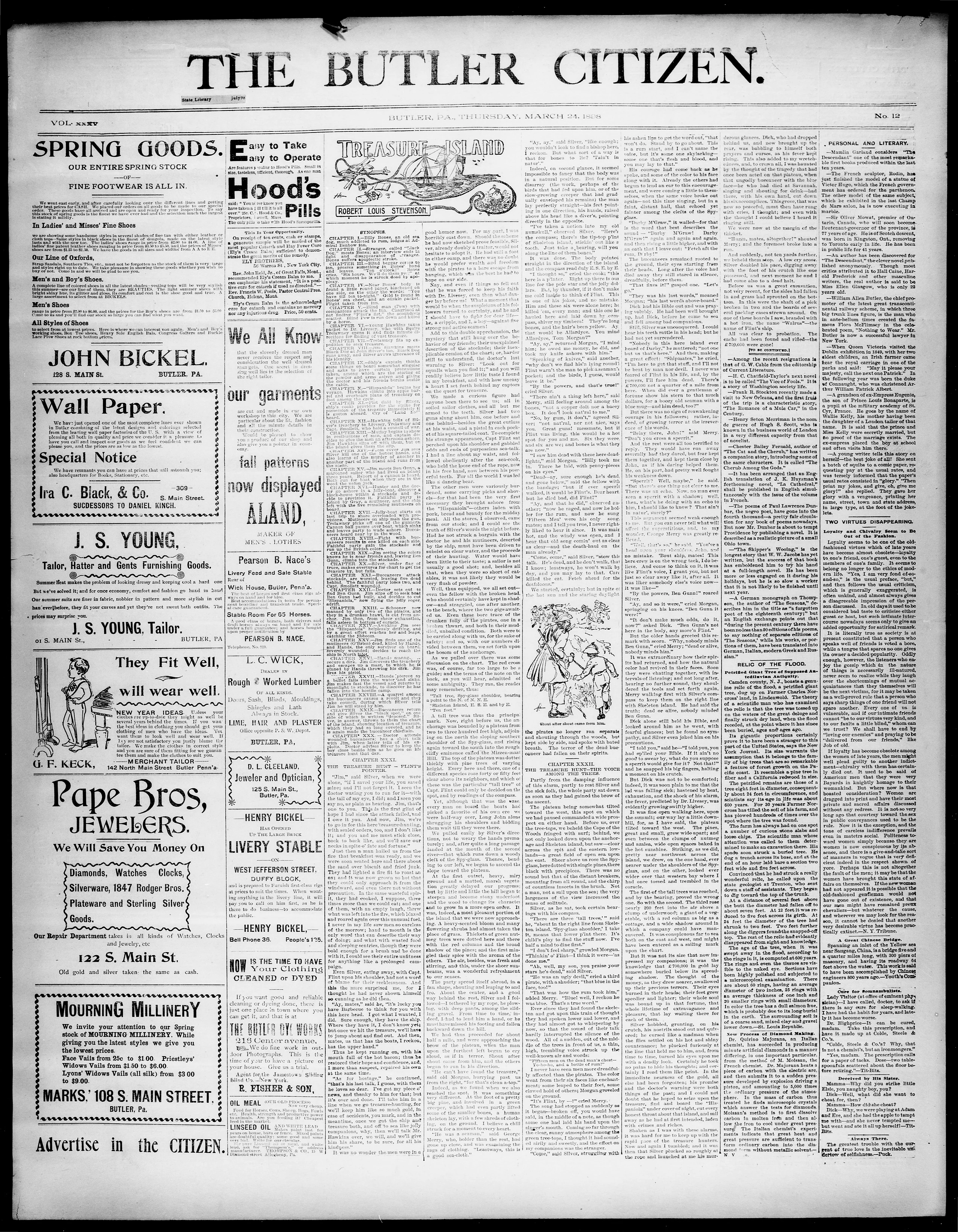 Image 1 of Butler citizen (Butler, Pa.), March 24, 1898