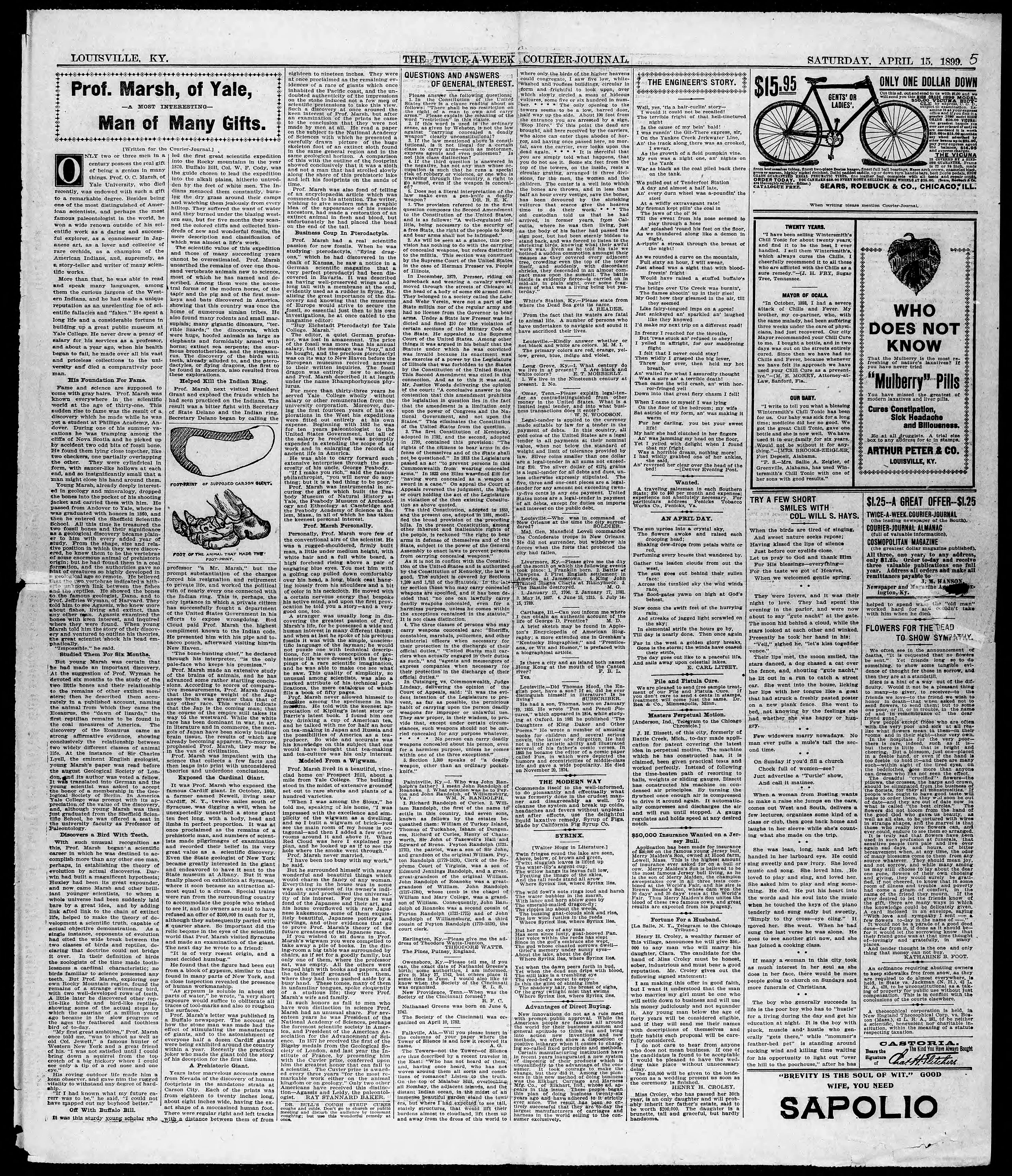 Image 5 of The Twice-a-week courier-journal (Louisville, Ky.), April 15, 1899