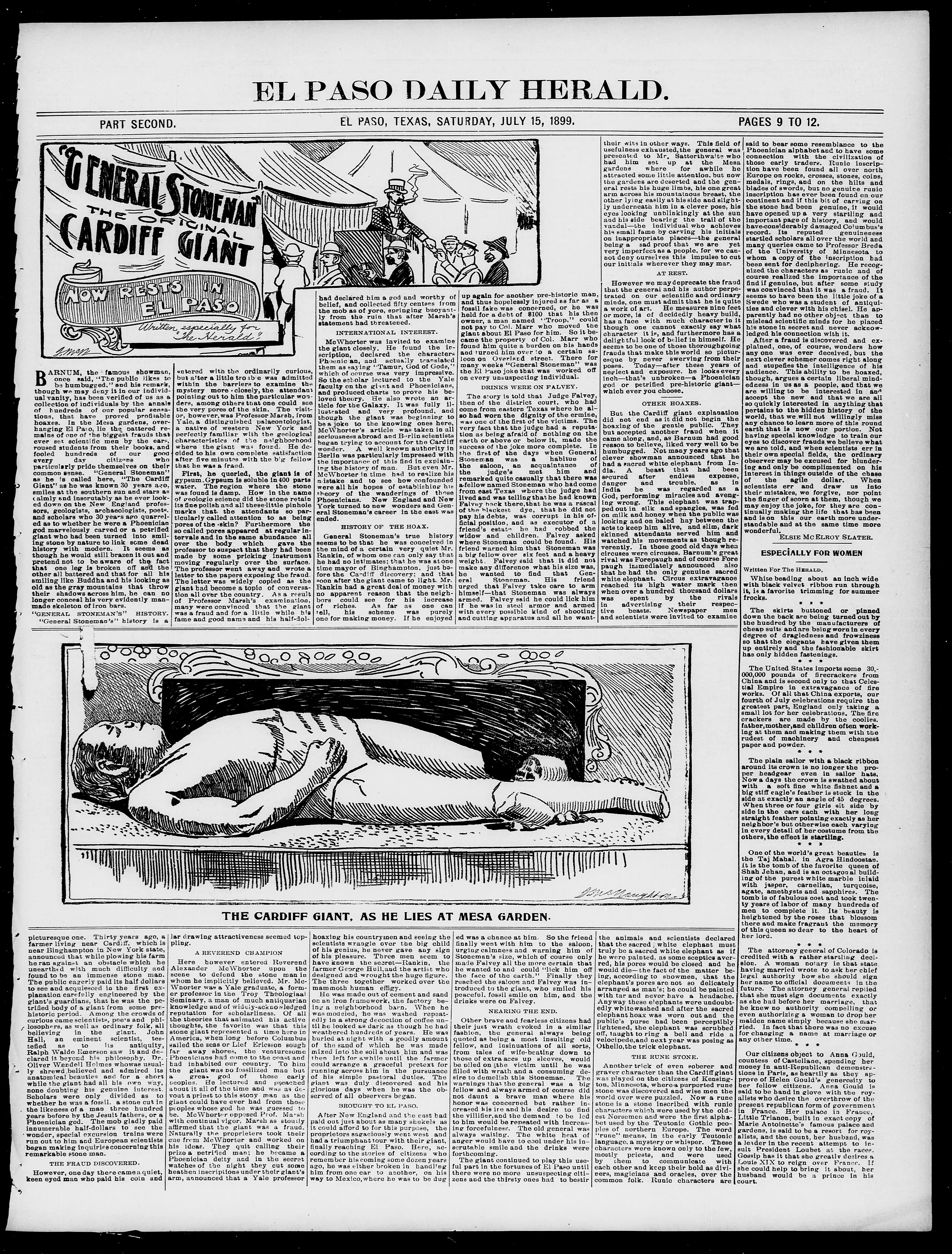Image 9 of El Paso daily herald (El Paso, Tex.), July 15, 1899, (Third Edition 4:30 p.m., PART SECOND)