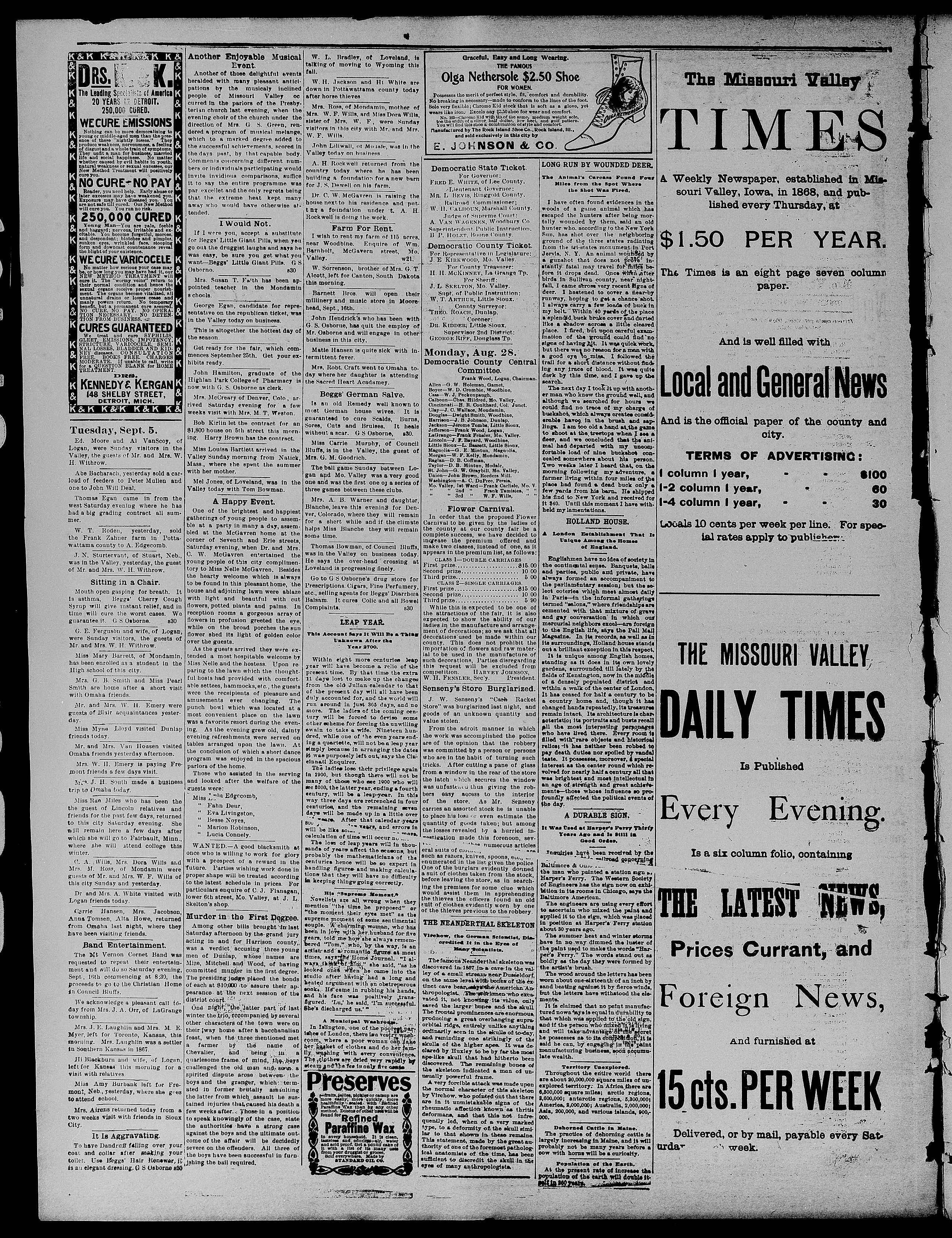 Image 2 of Missouri Valley times (Missouri Valley, Iowa), September 7, 1899