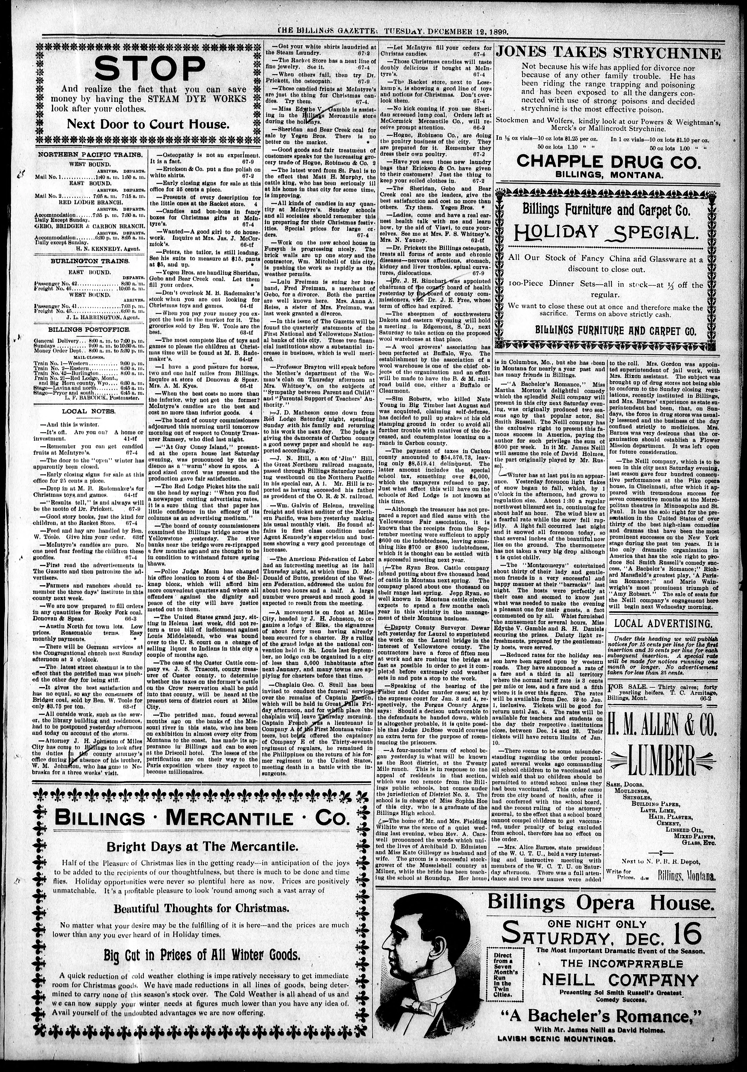 Image 5 of The Billings gazette (Billings, Mont.), December 12, 1899, (Semi-weekly)