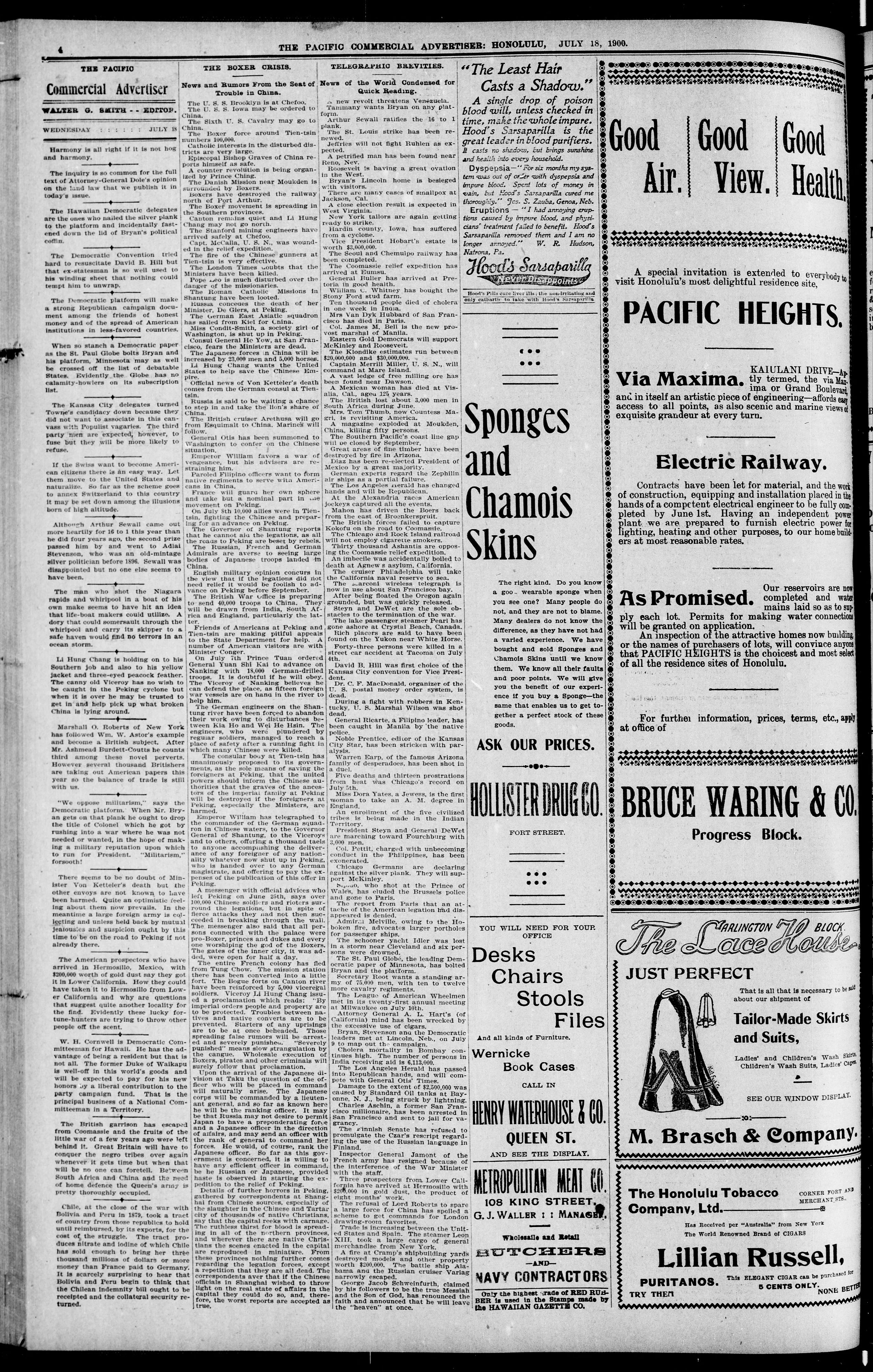 Image 4 of The Pacific commercial advertiser (Honolulu, Hawaiian Islands), July 18, 1900