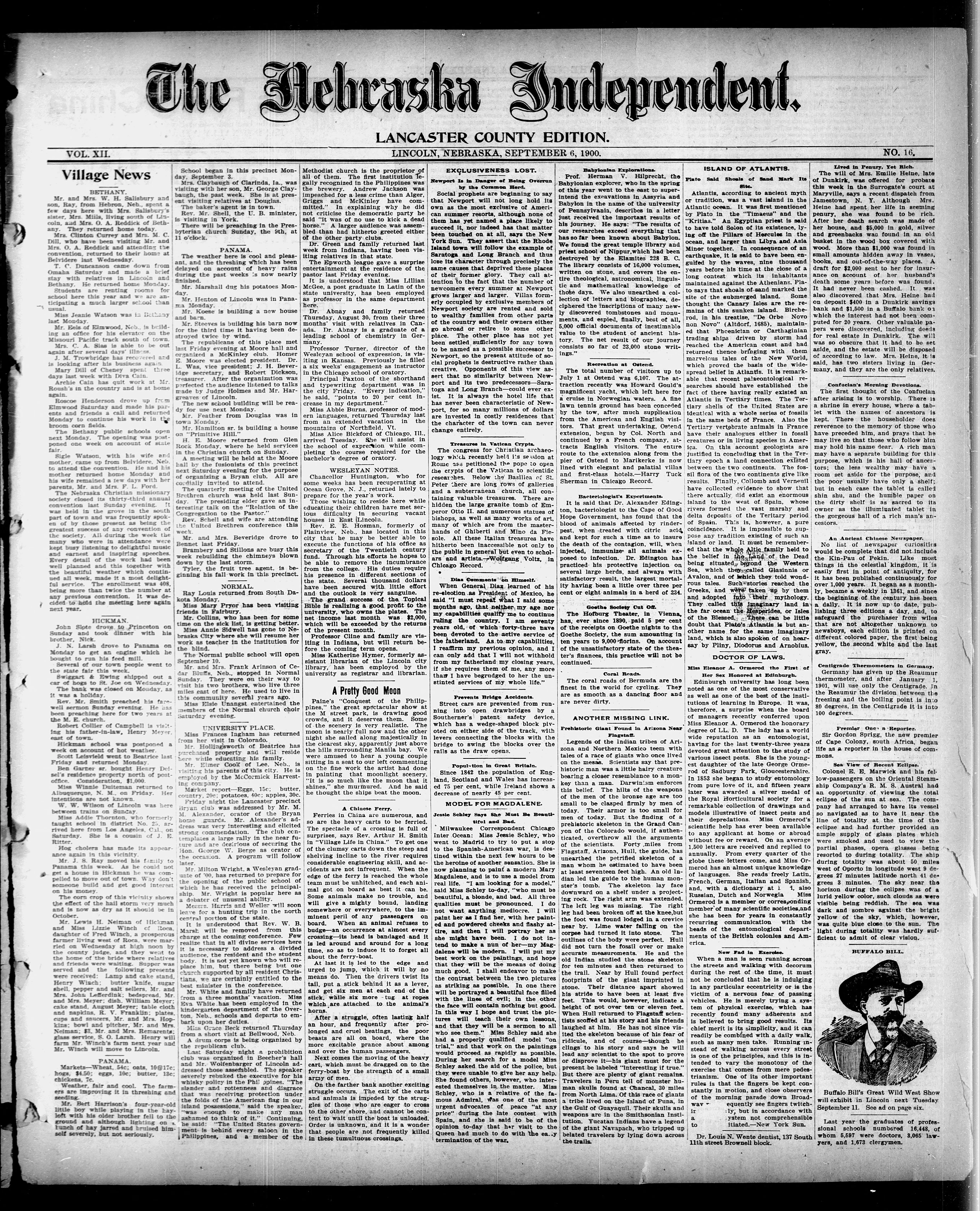 Image 9 of The Nebraska independent (Lincoln, Nebraska), September 6, 1900, (LANCASTER COUNTY EDITION)