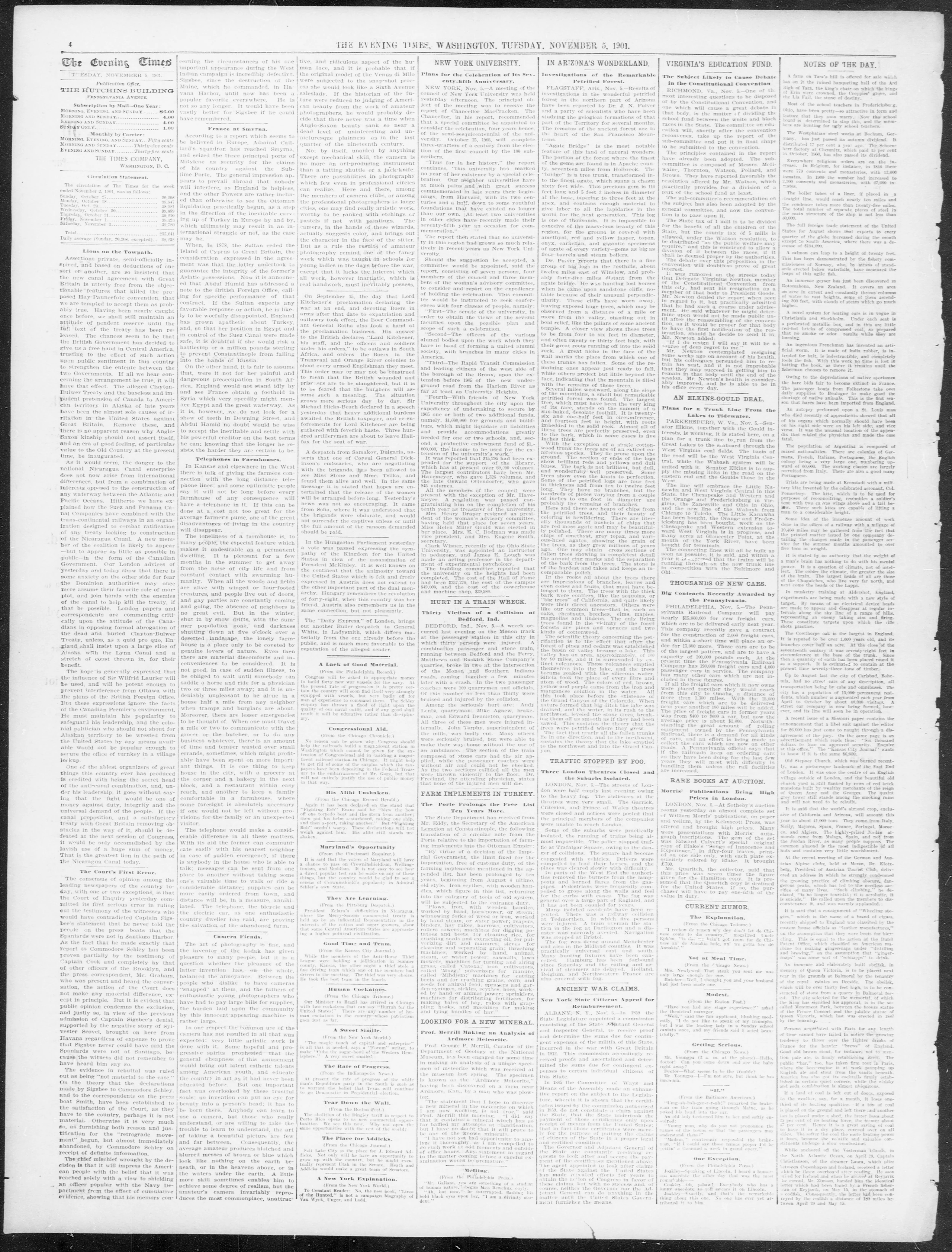 Image 4 of The evening times (Washington, D.C.), November 5, 1901