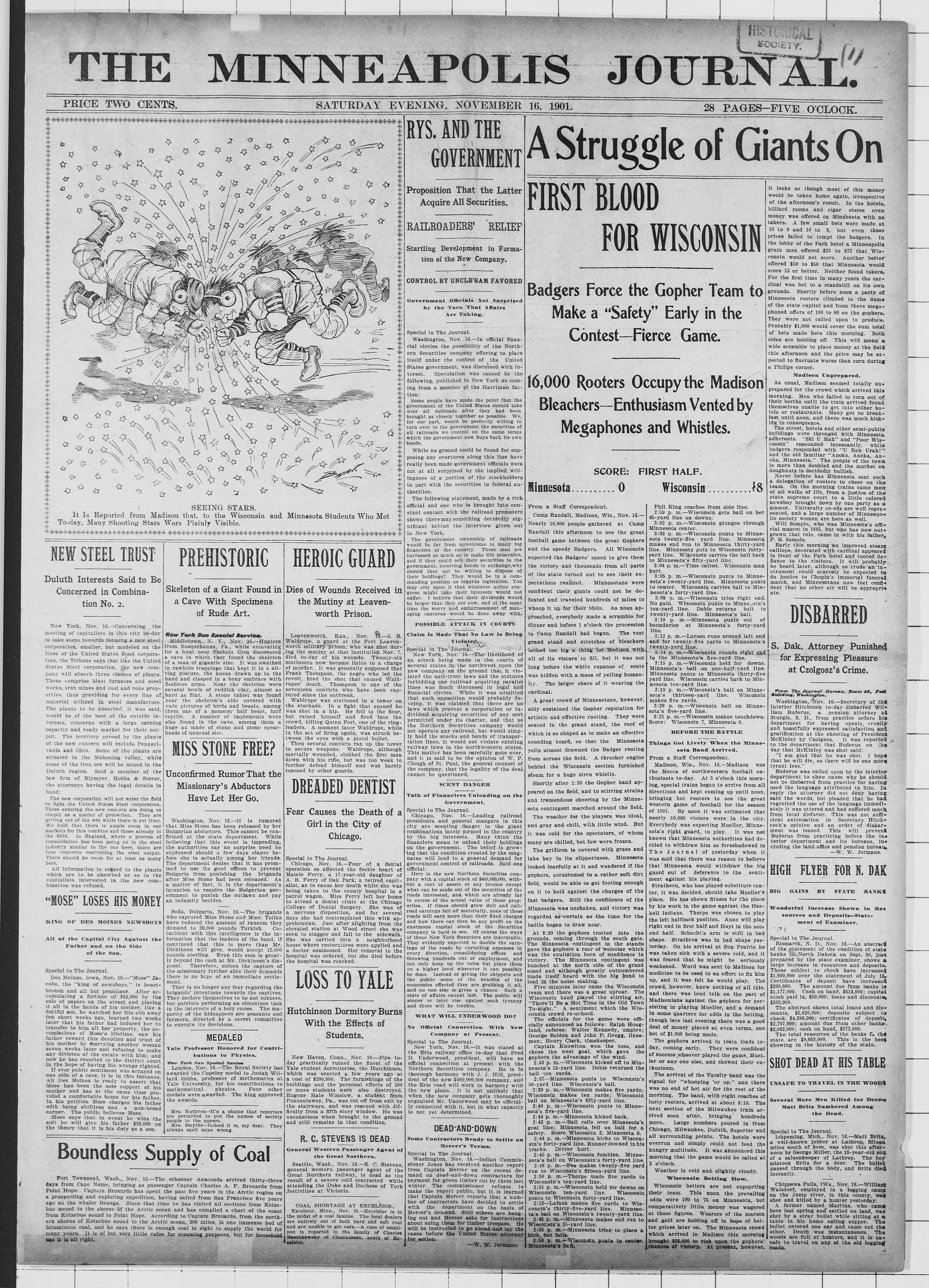 Image 1 of The Minneapolis journal (Minneapolis, Minn.), November 16, 1901