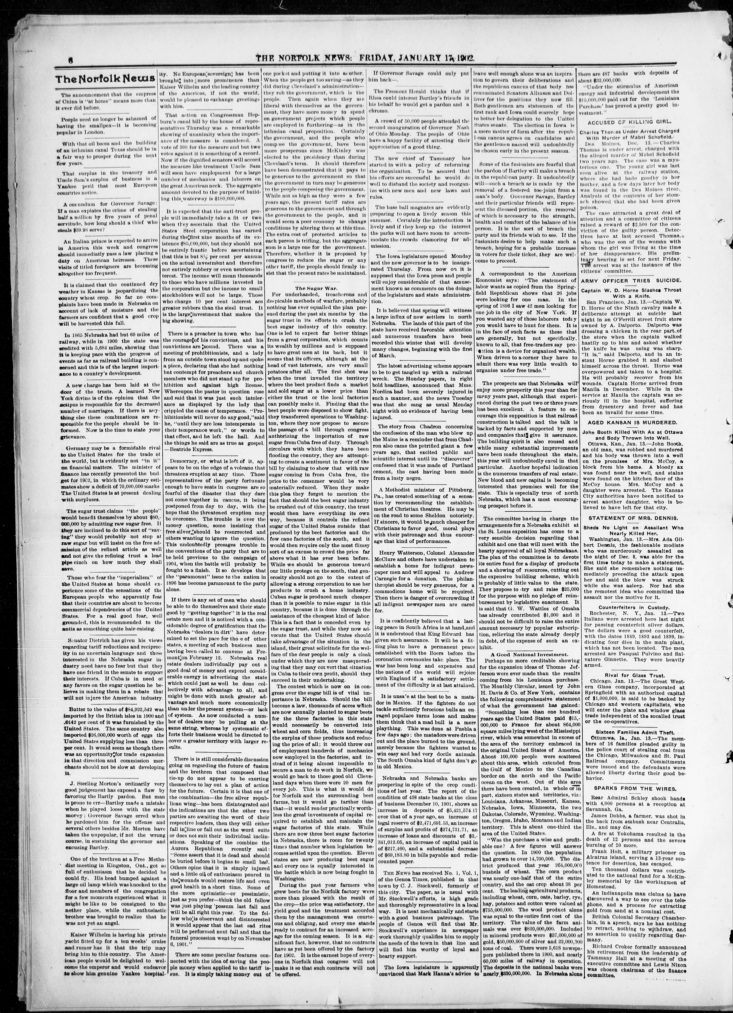 Image 6 of The Norfolk weekly news-journal (Norfolk, Neb.), January 17, 1902
