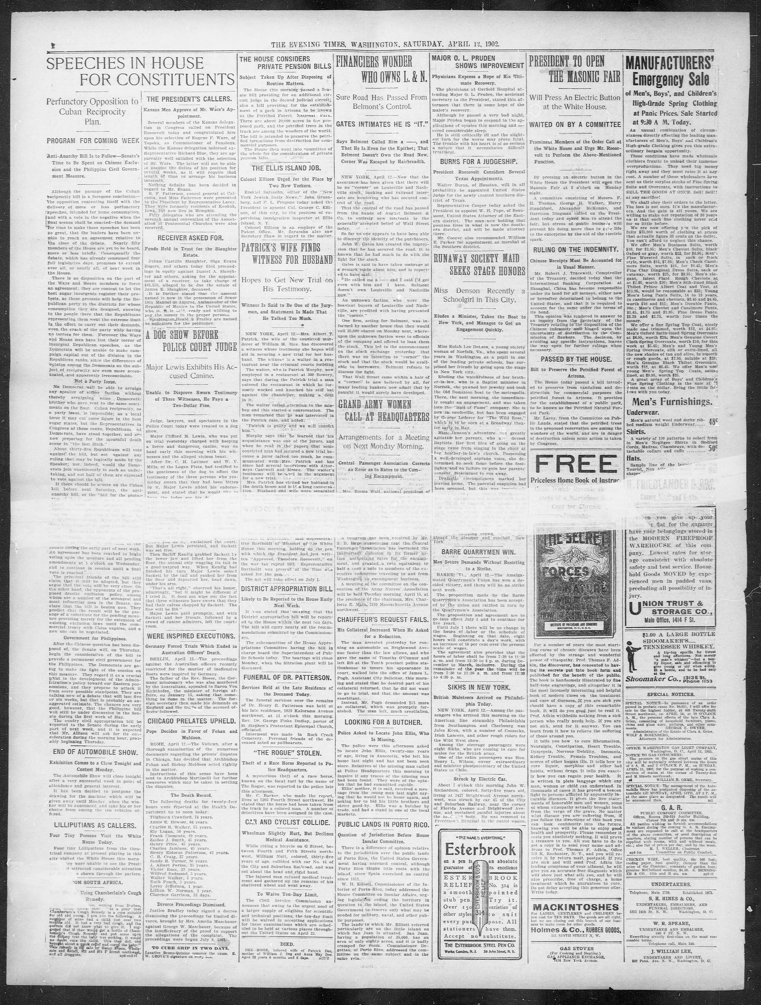 Image 2 of The evening times (Washington, D.C.), April 12, 1902