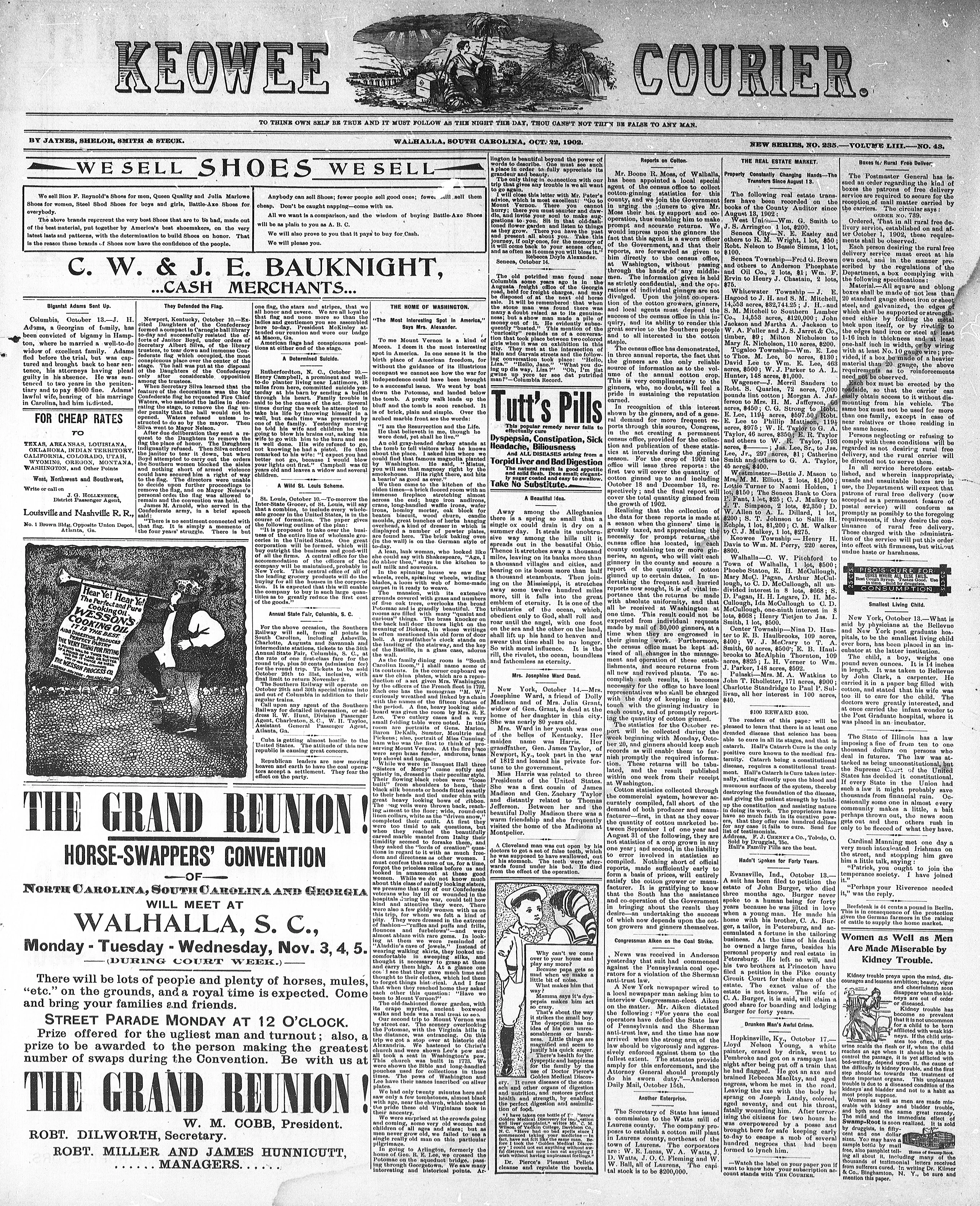 Image 1 of Keowee courier (Pickens Court House, S.C.), October 22, 1902