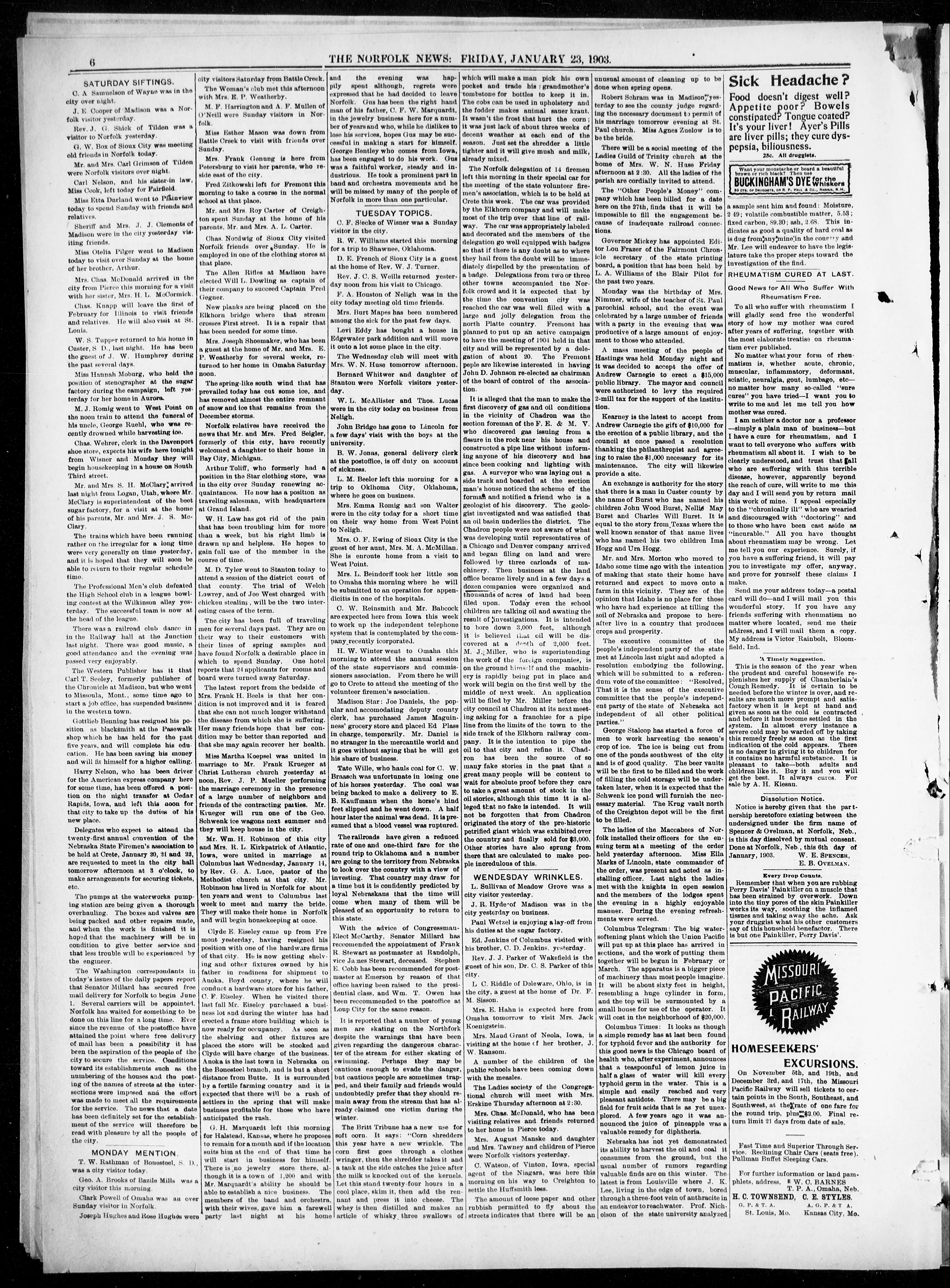 Image 6 of The Norfolk weekly news-journal (Norfolk, Neb.), January 23, 1903