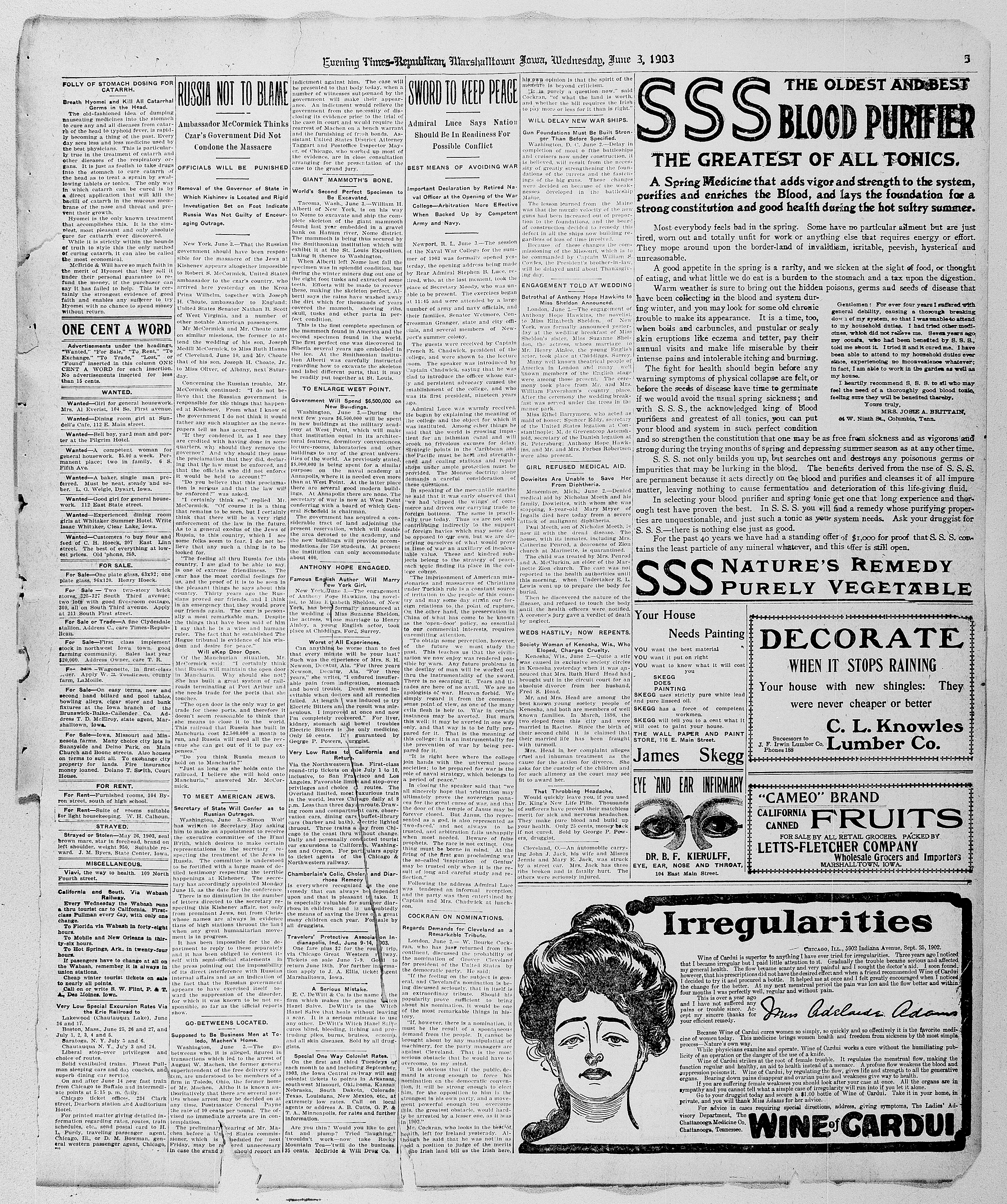 Image 6 of Evening times-Republican (Marshalltown, Iowa), June 3, 1903