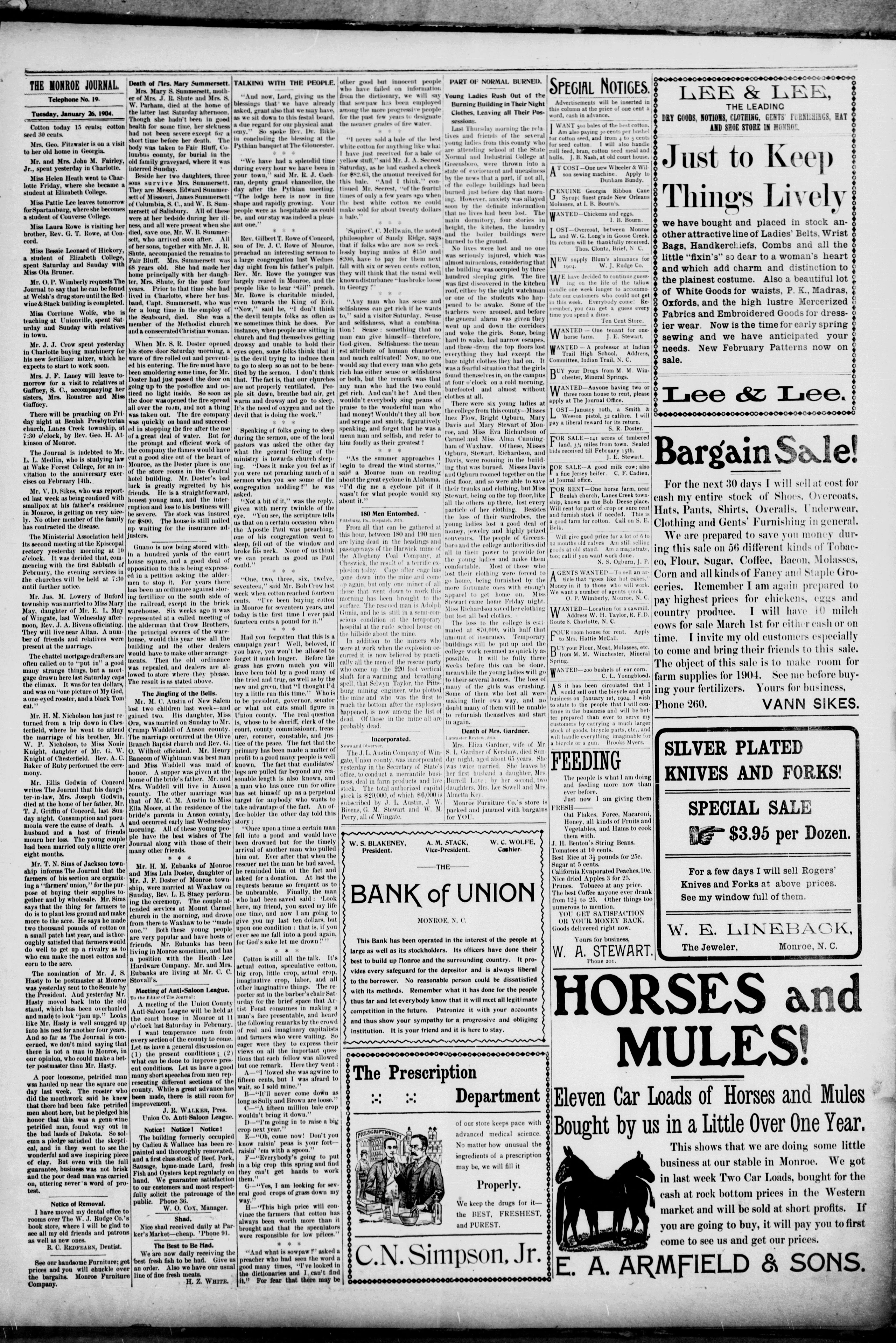 Image 3 of The Monroe journal (Monroe, N.C.), January 26, 1904
