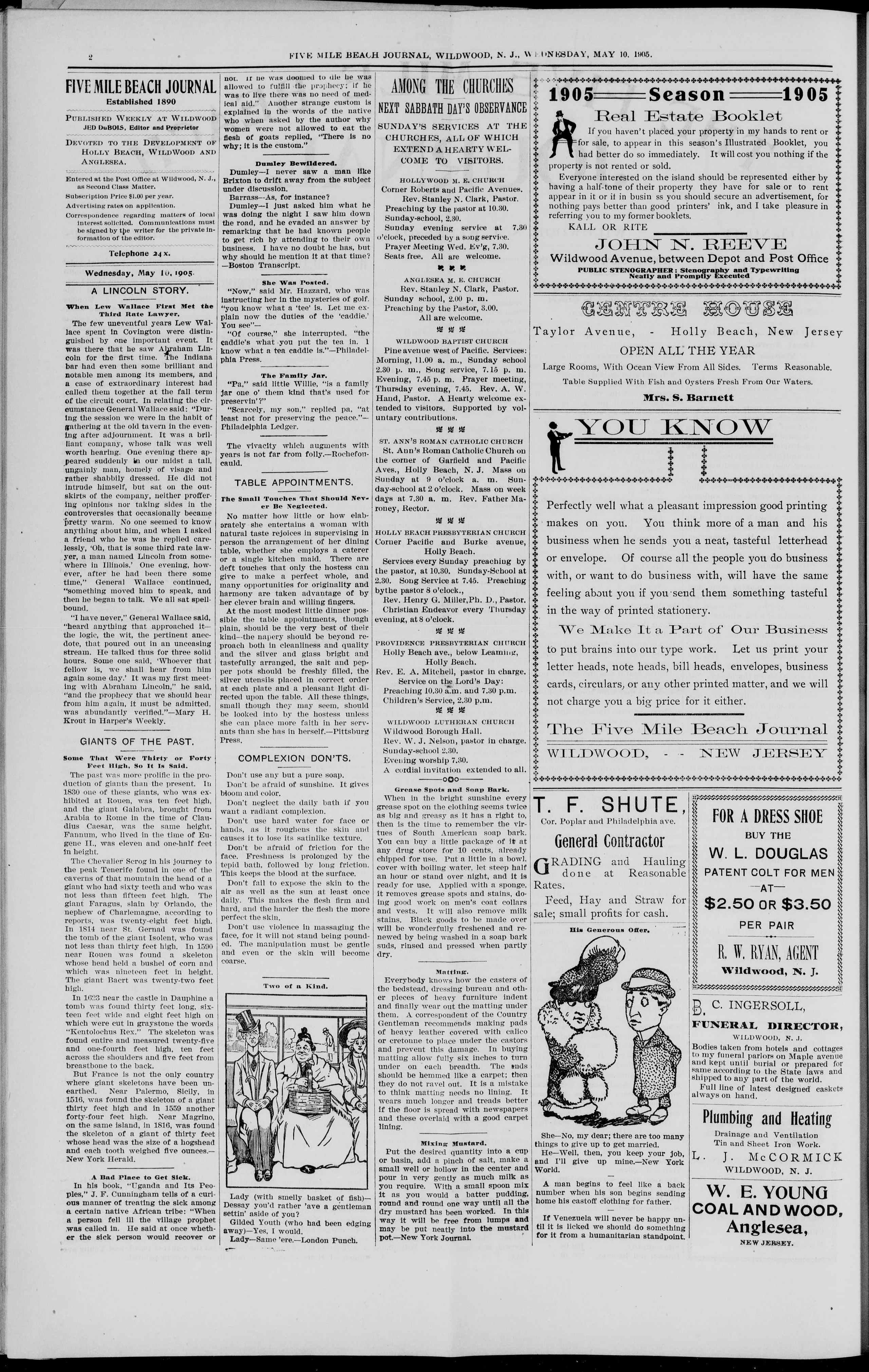 Image 2 of Five Mile Beach journal (Wildwood, N.J.), May 10, 1905
