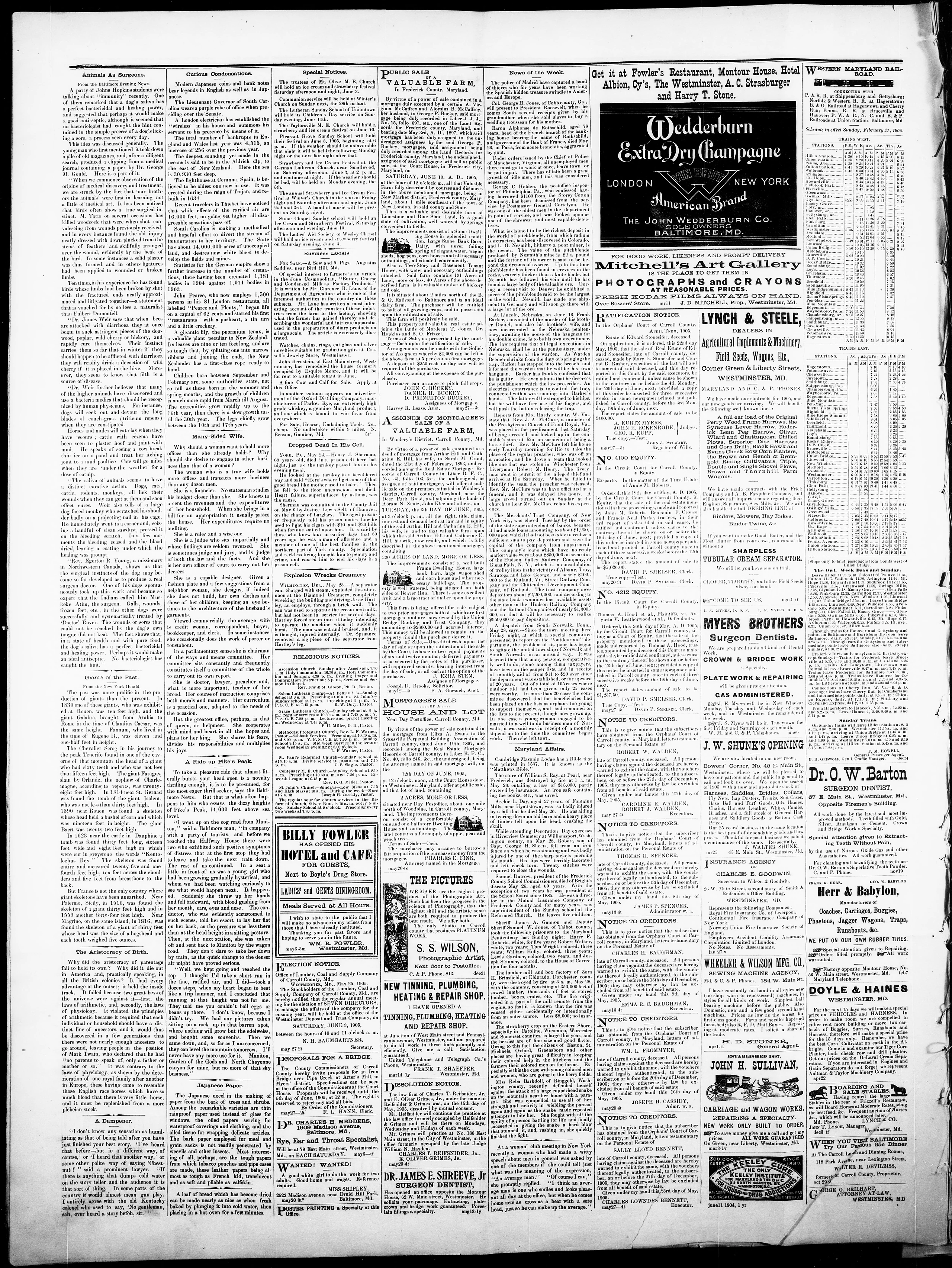 Image 4 of The Democratic advocate (Westminster, Md.), June 3, 1905
