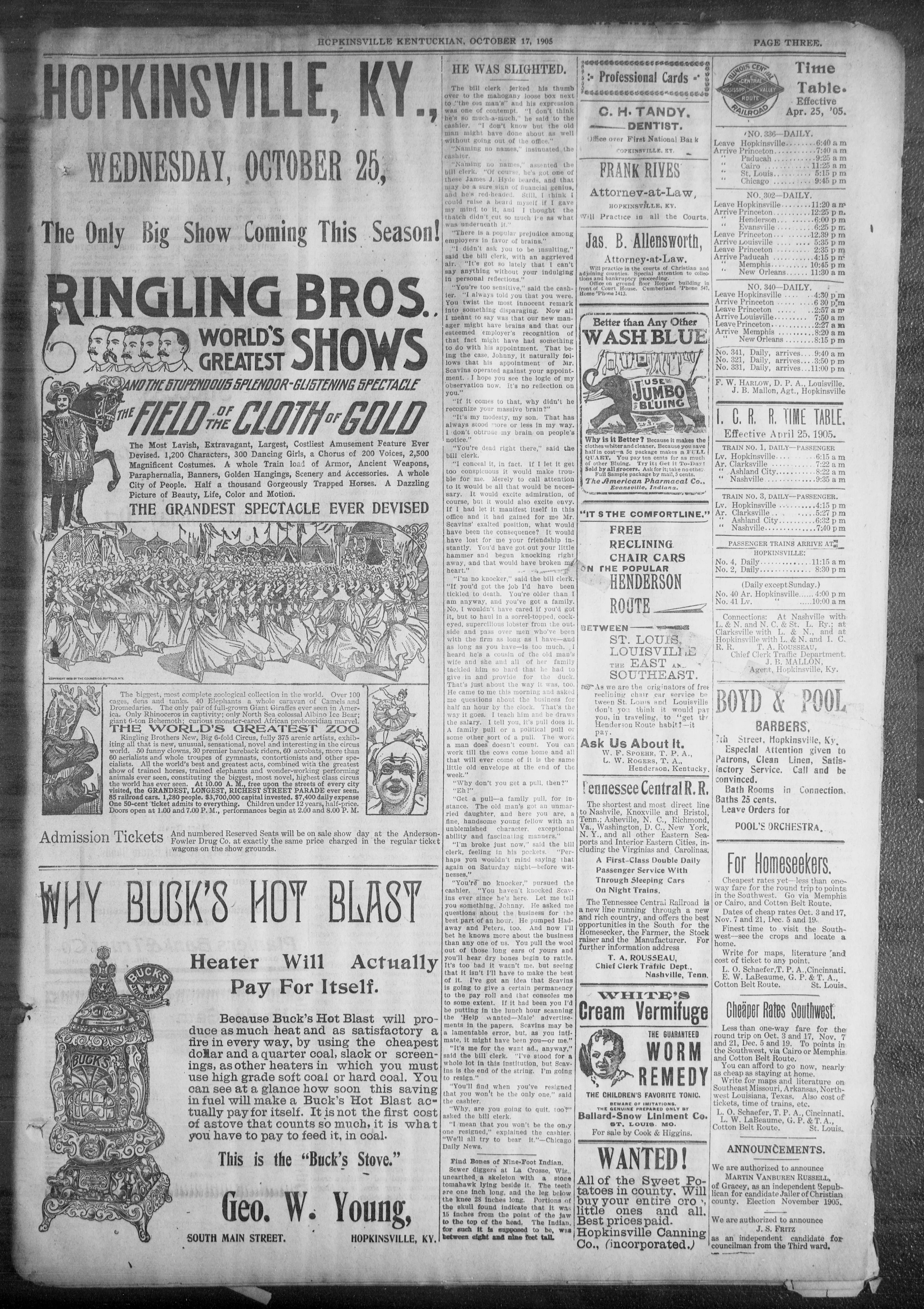 Image 3 of Hopkinsville Kentuckian (Hopkinsville, Ky.), October 17, 1905