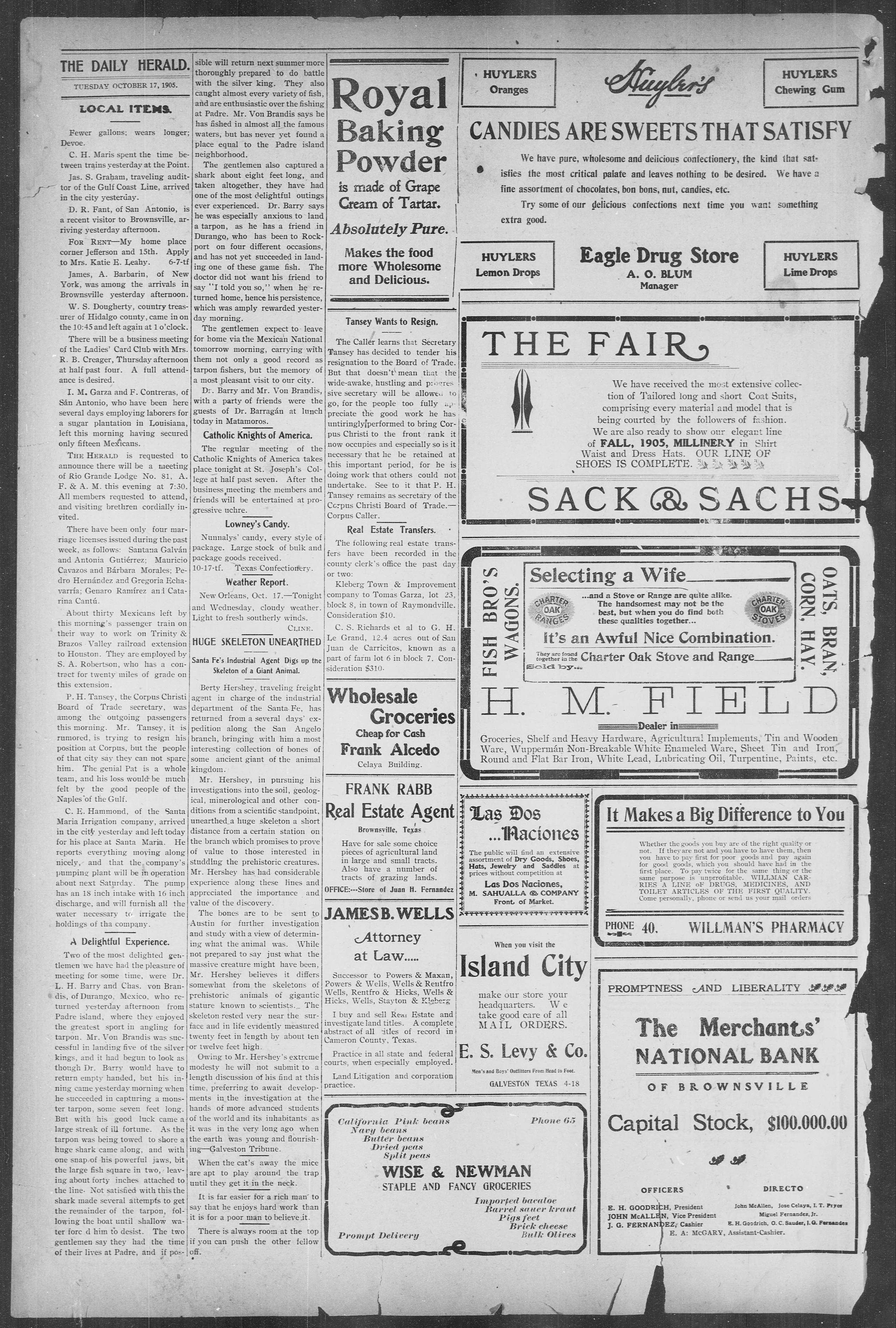 Image 4 of The Brownsville daily herald (Brownsville, Tex.), October 17, 1905