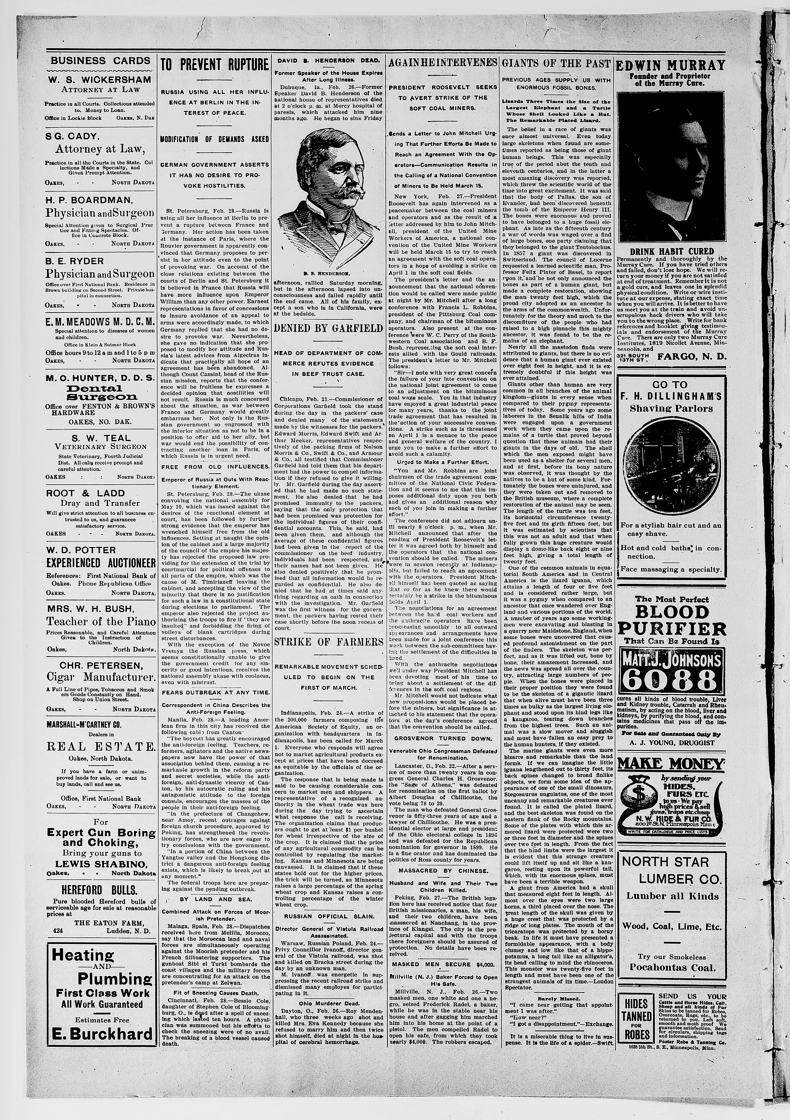 Image 2 of The Oakes times (Oakes, N.D.), March 1, 1906