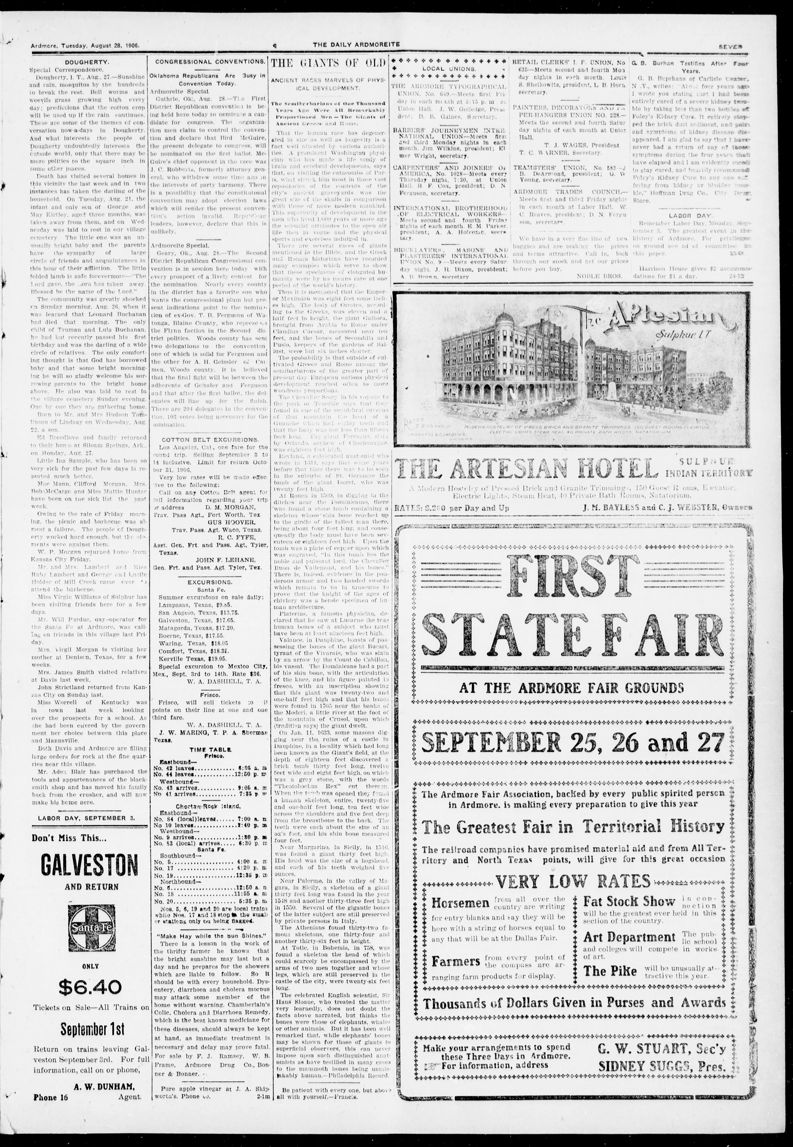 Image 7 of The Daily Ardmoreite (Ardmore, Okla.), August 28, 1906