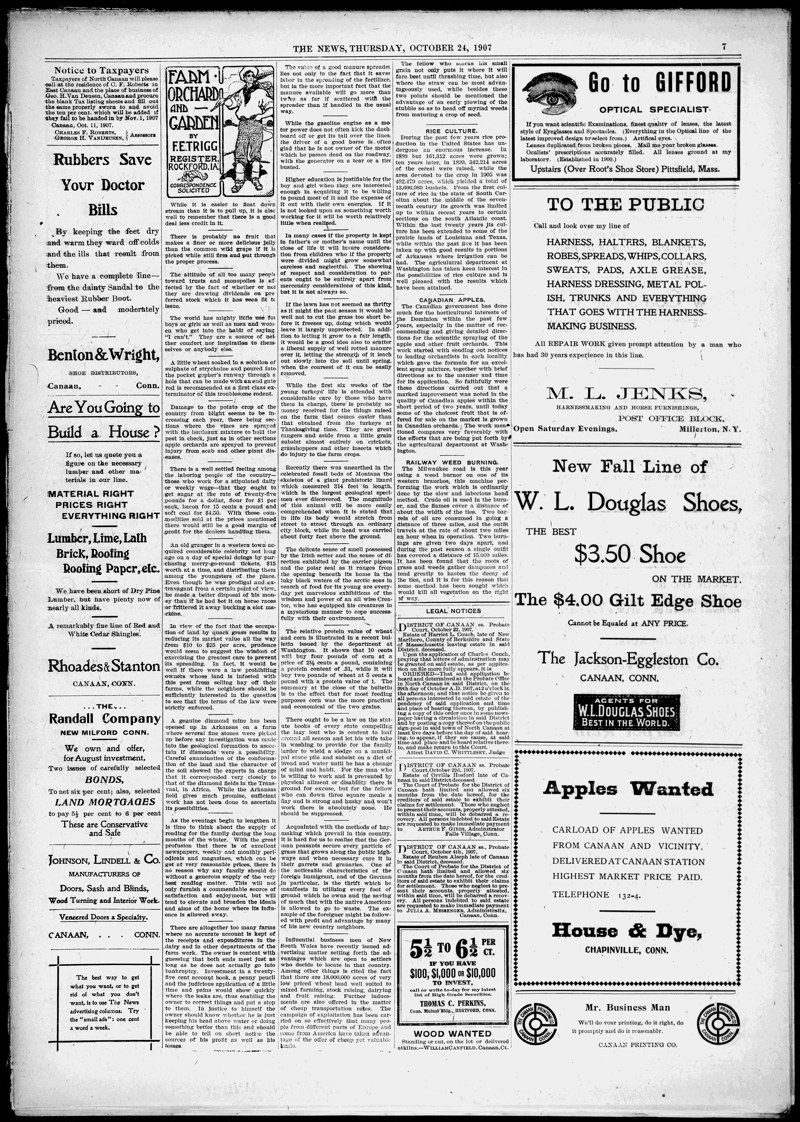 Image 7 of Connecticut western news (Salisbury, Litchfield Co., Conn.), October 24, 1907