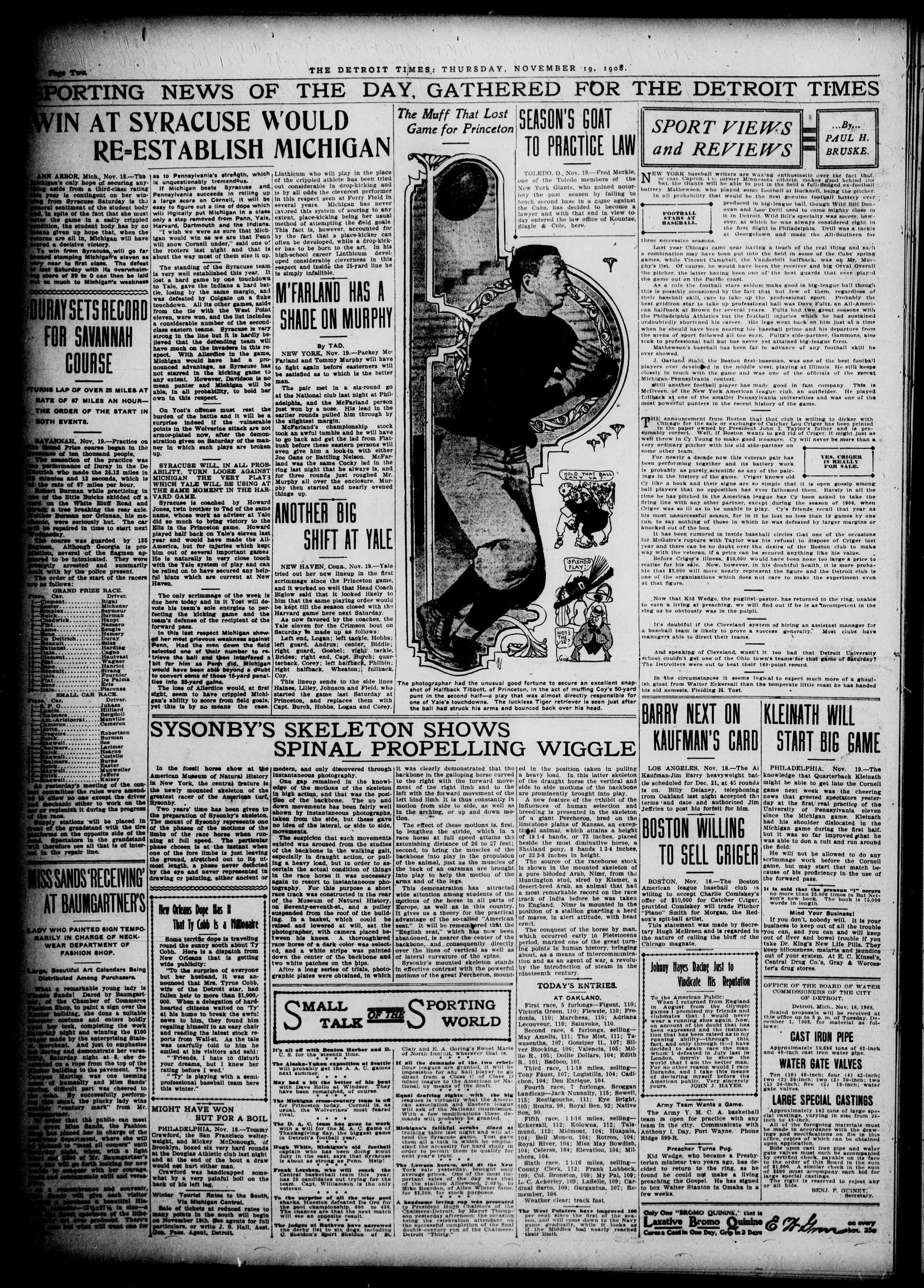 Image 2 of The Detroit times (Detroit, Mich.), November 19, 1908, (FIRST EDITION)