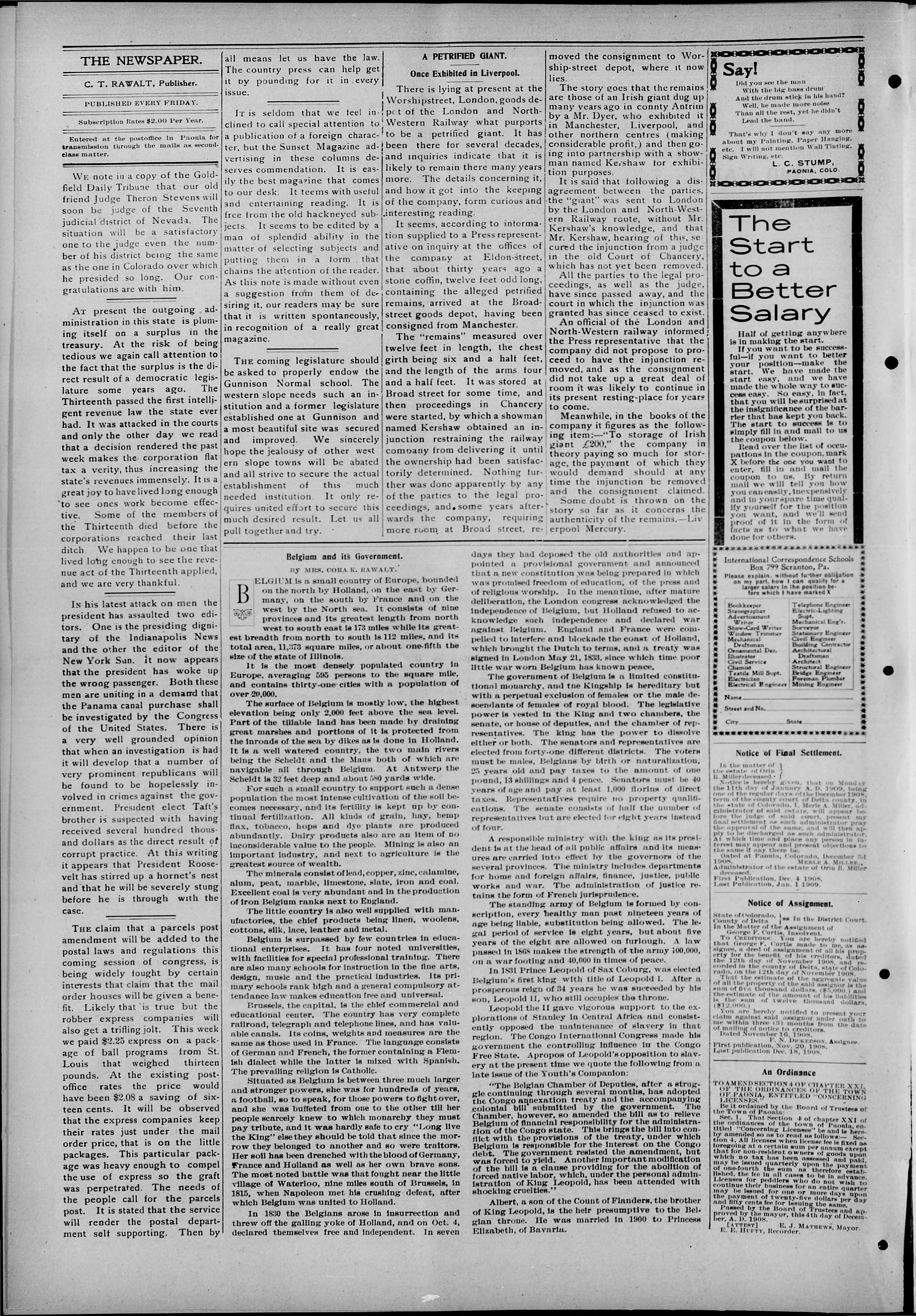 Image 4 of The newspaper (Paonia, Colo.), December 11, 1908