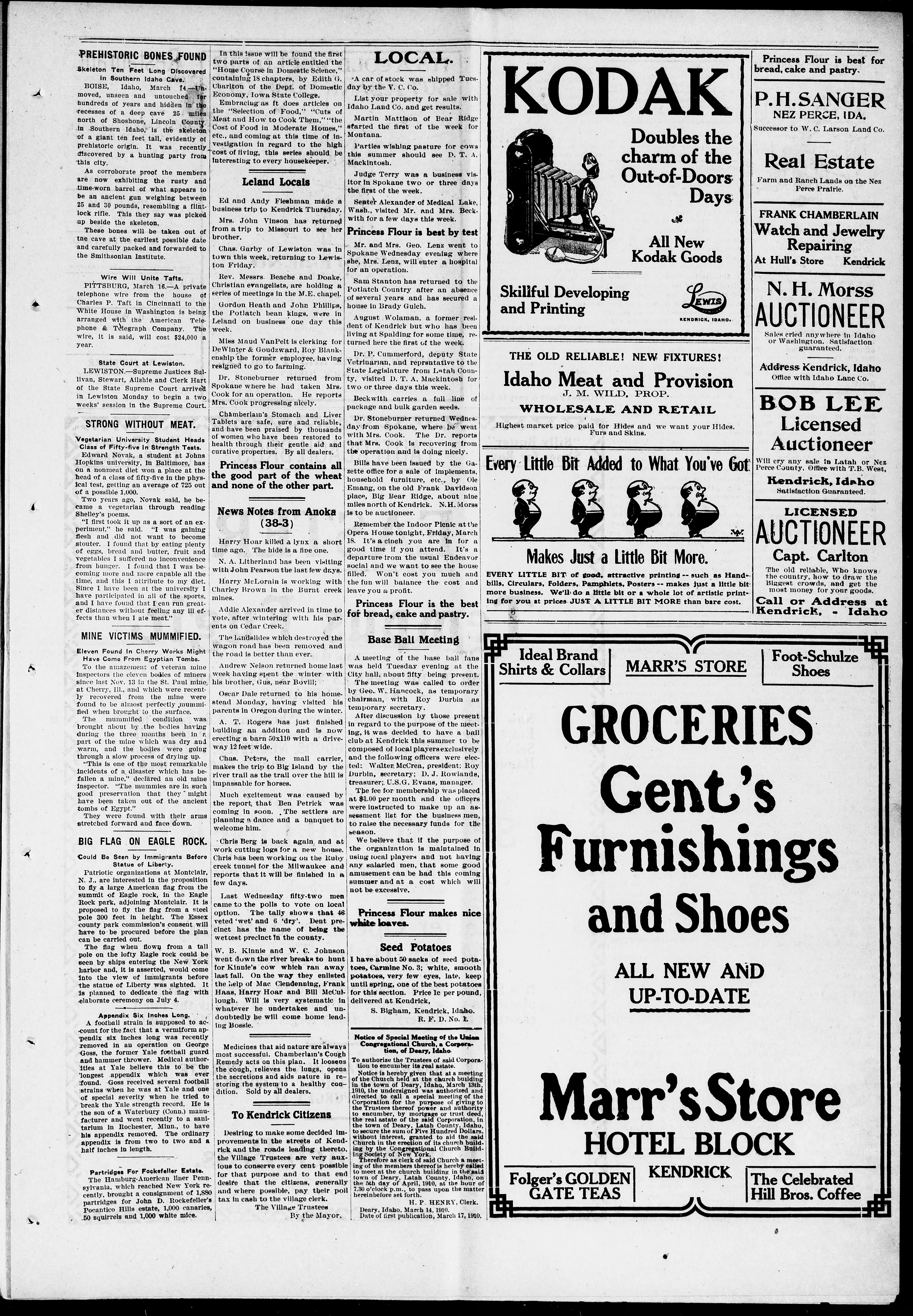 Image 3 of The Kendrick gazette (Kendrick, Idaho), March 18, 1910