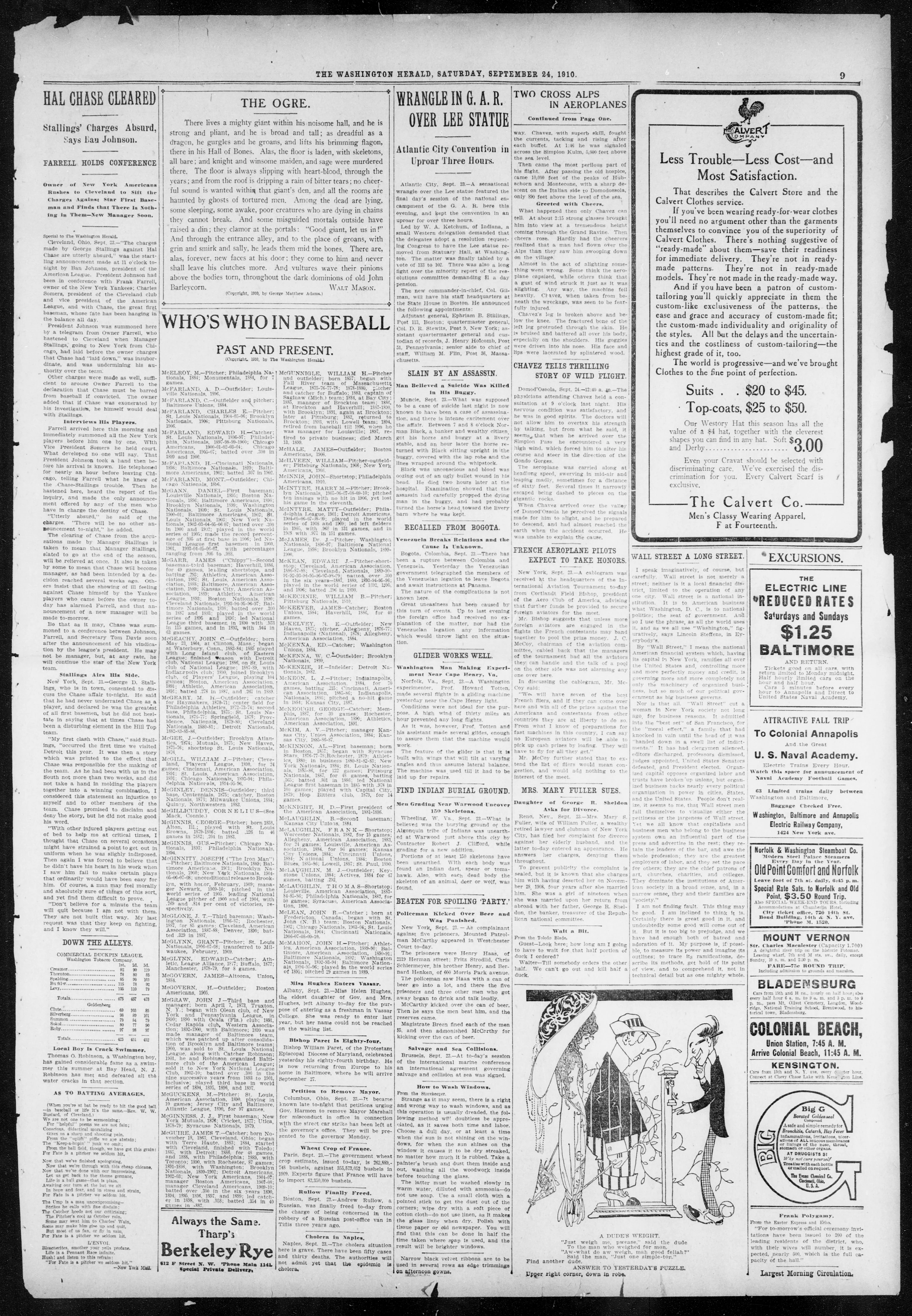 Image 9 of The Washington herald (Washington, D.C.), September 24, 1910