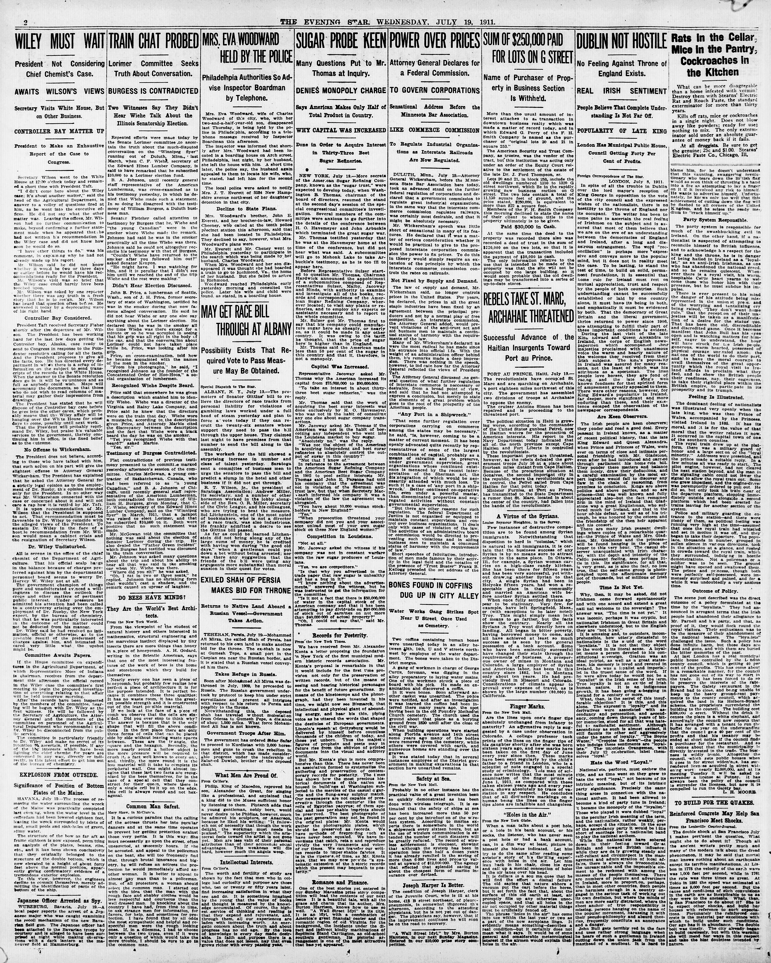 Image 2 of Evening star (Washington, D.C.), July 19, 1911