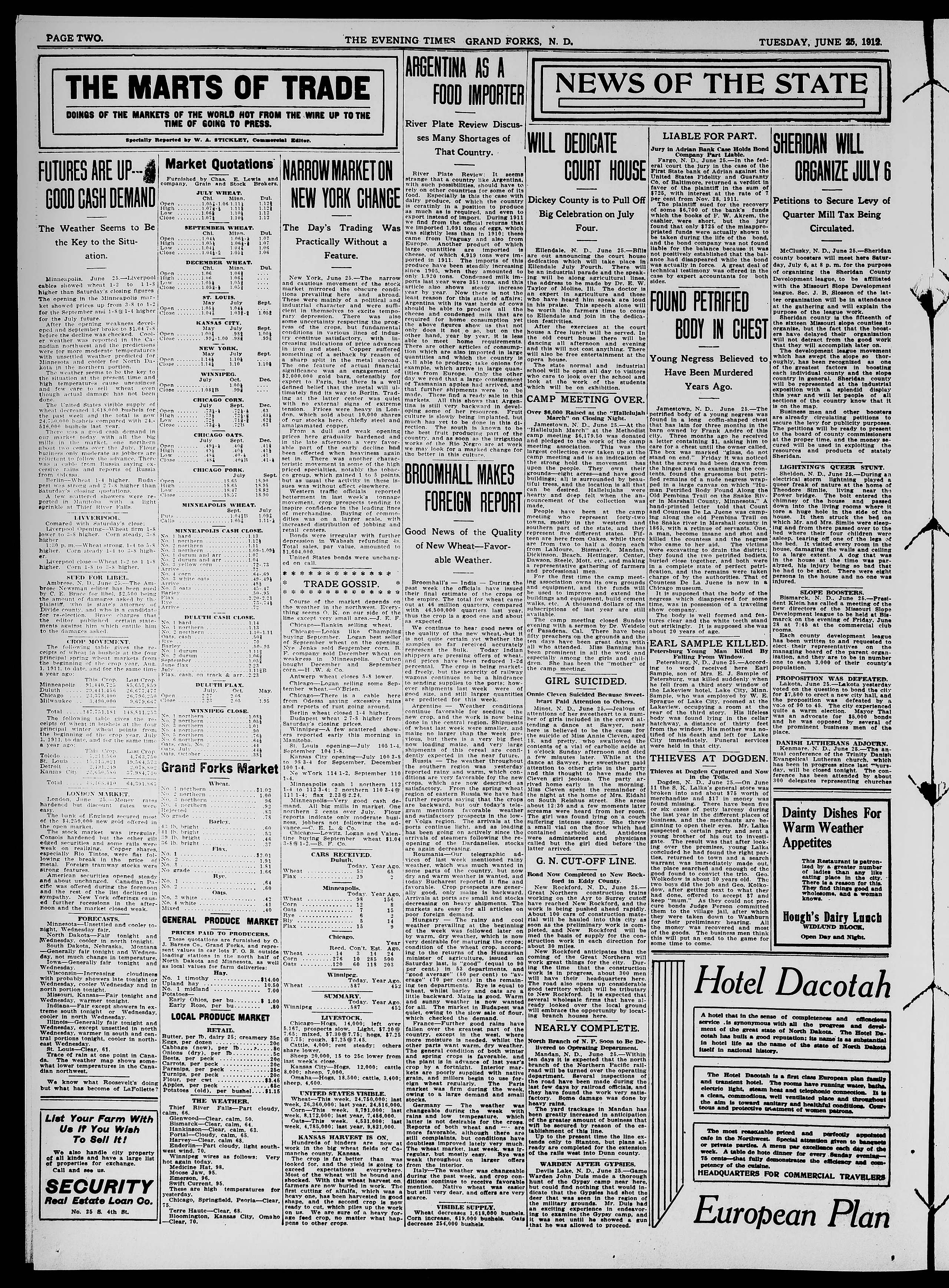 Image 2 of The evening times (Grand Forks, N.D.), June 25, 1912