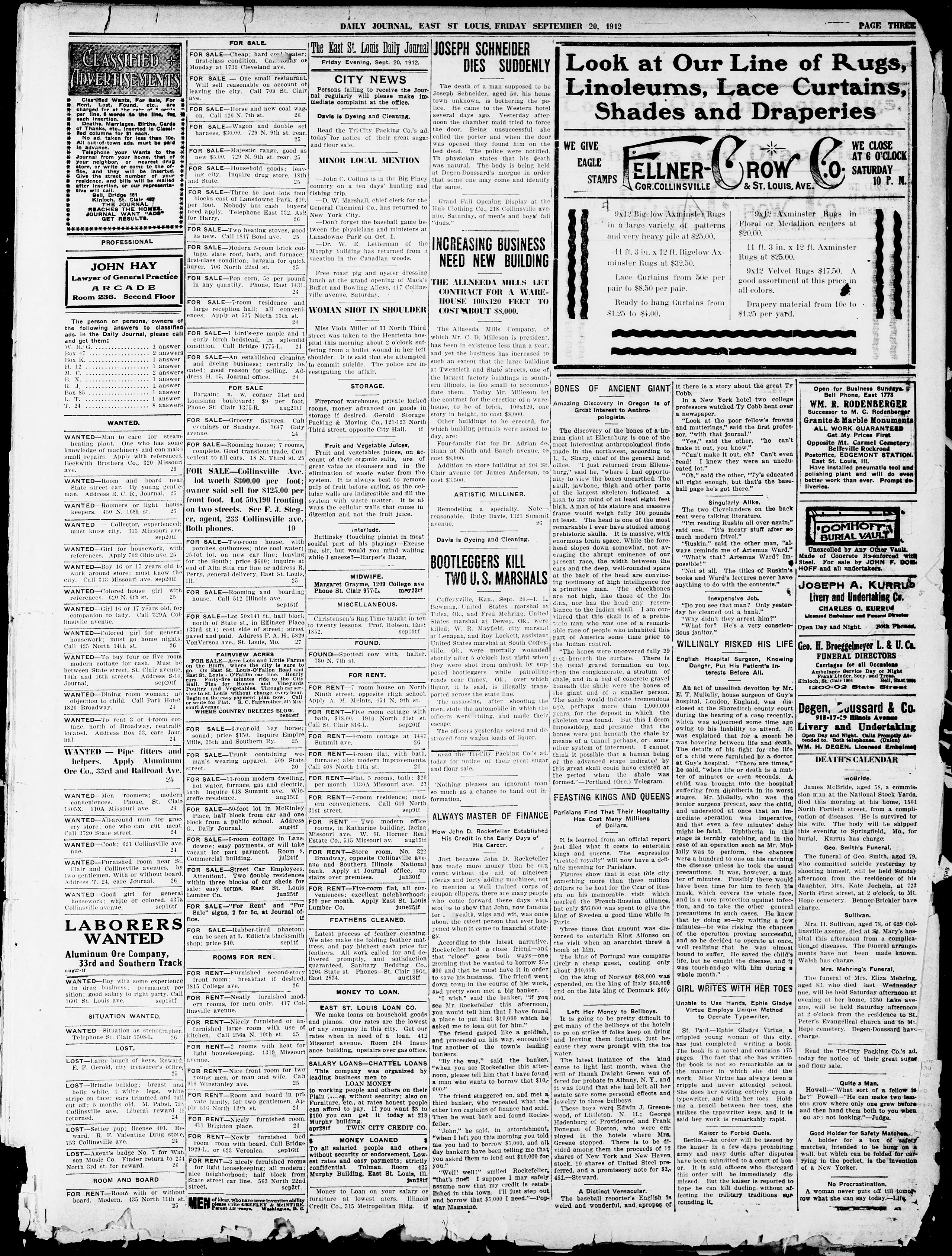Image 3 of East St. Louis daily journal (East St. Louis, Ill.), September 20, 1912