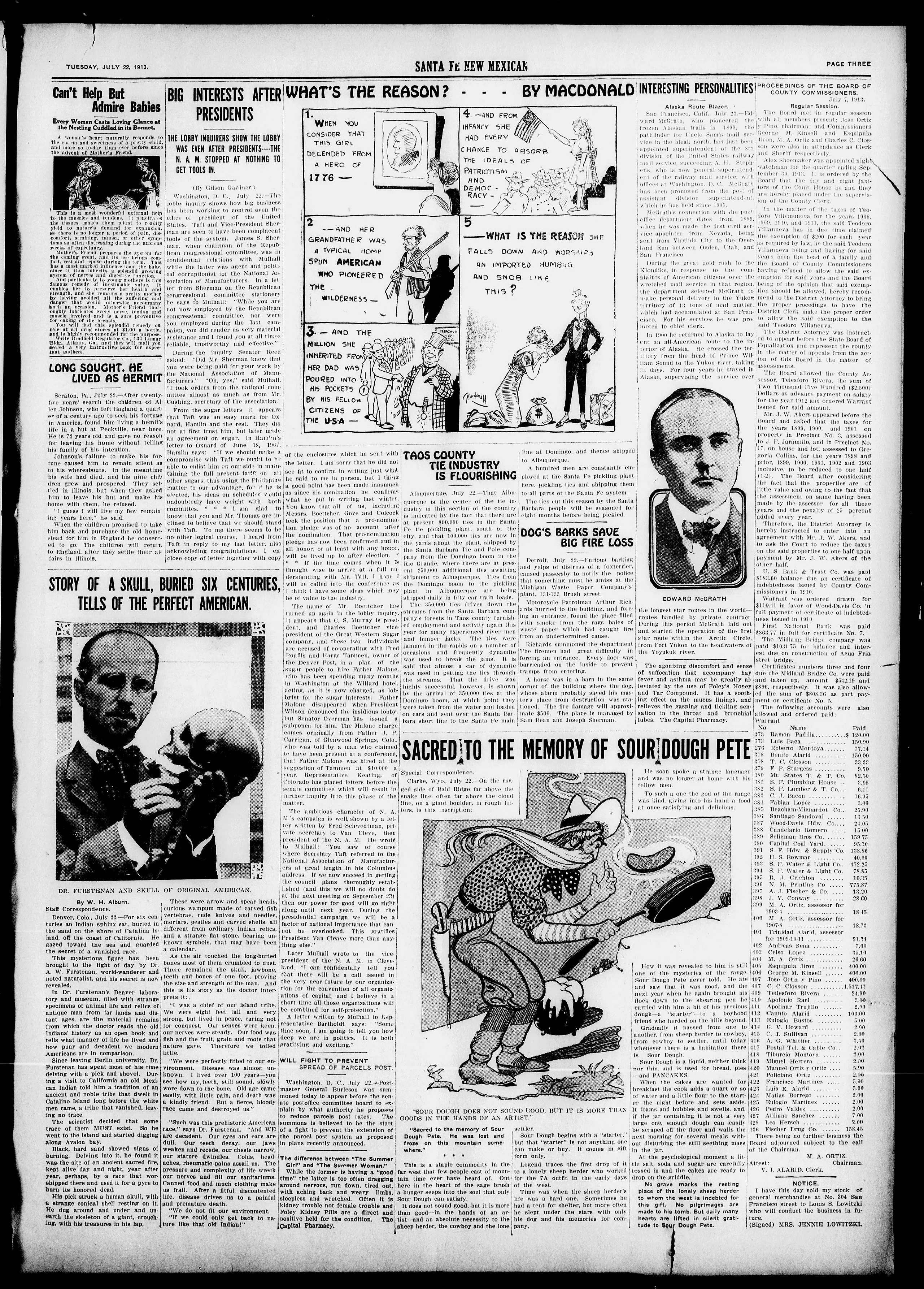 Image 3 of Santa Fe new Mexican (Santa Fe, N.M.), July 22, 1913