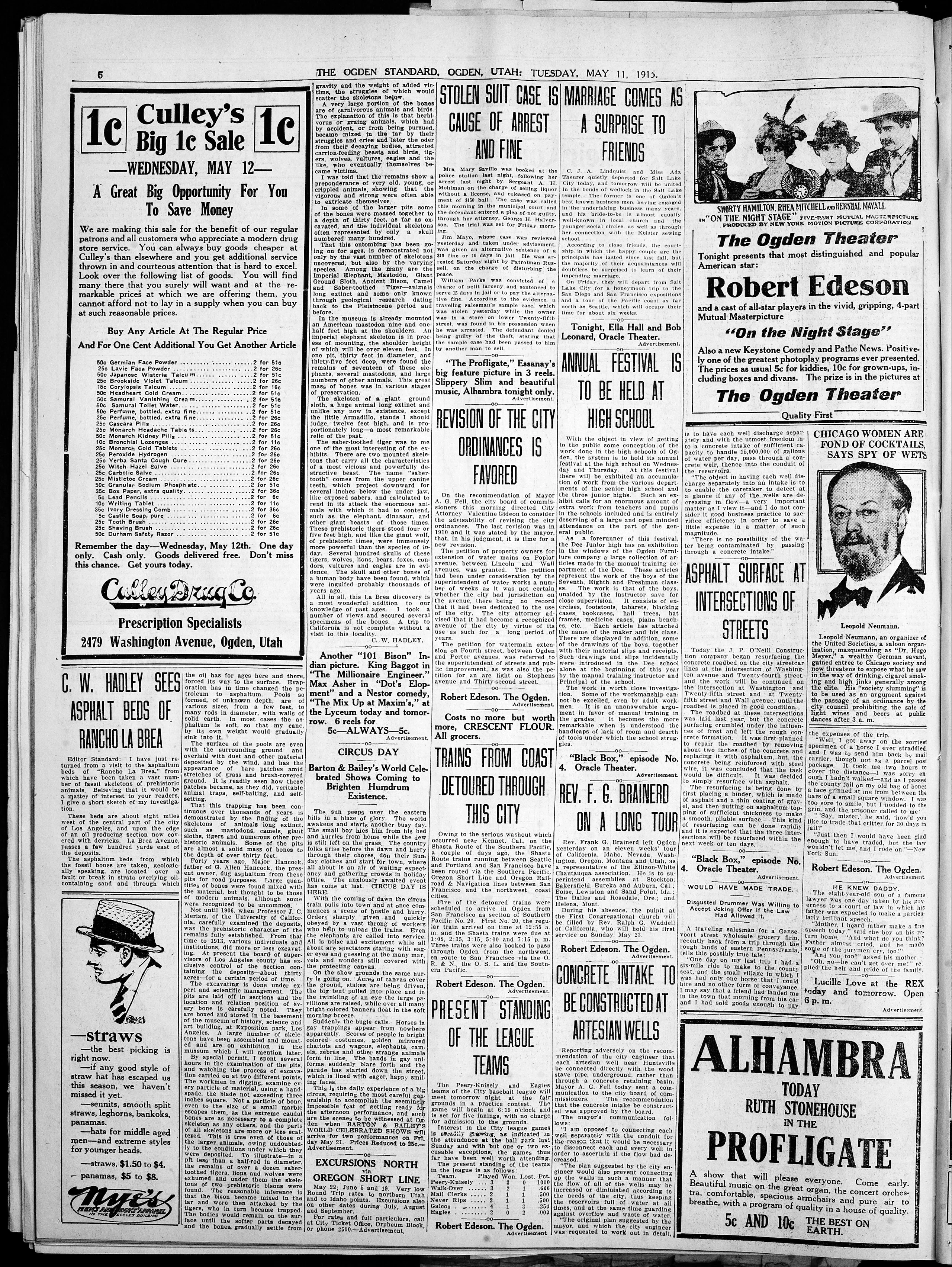 Image 6 of The Ogden standard (Ogden City, Utah), May 11, 1915, (4 P.M. City Edition)