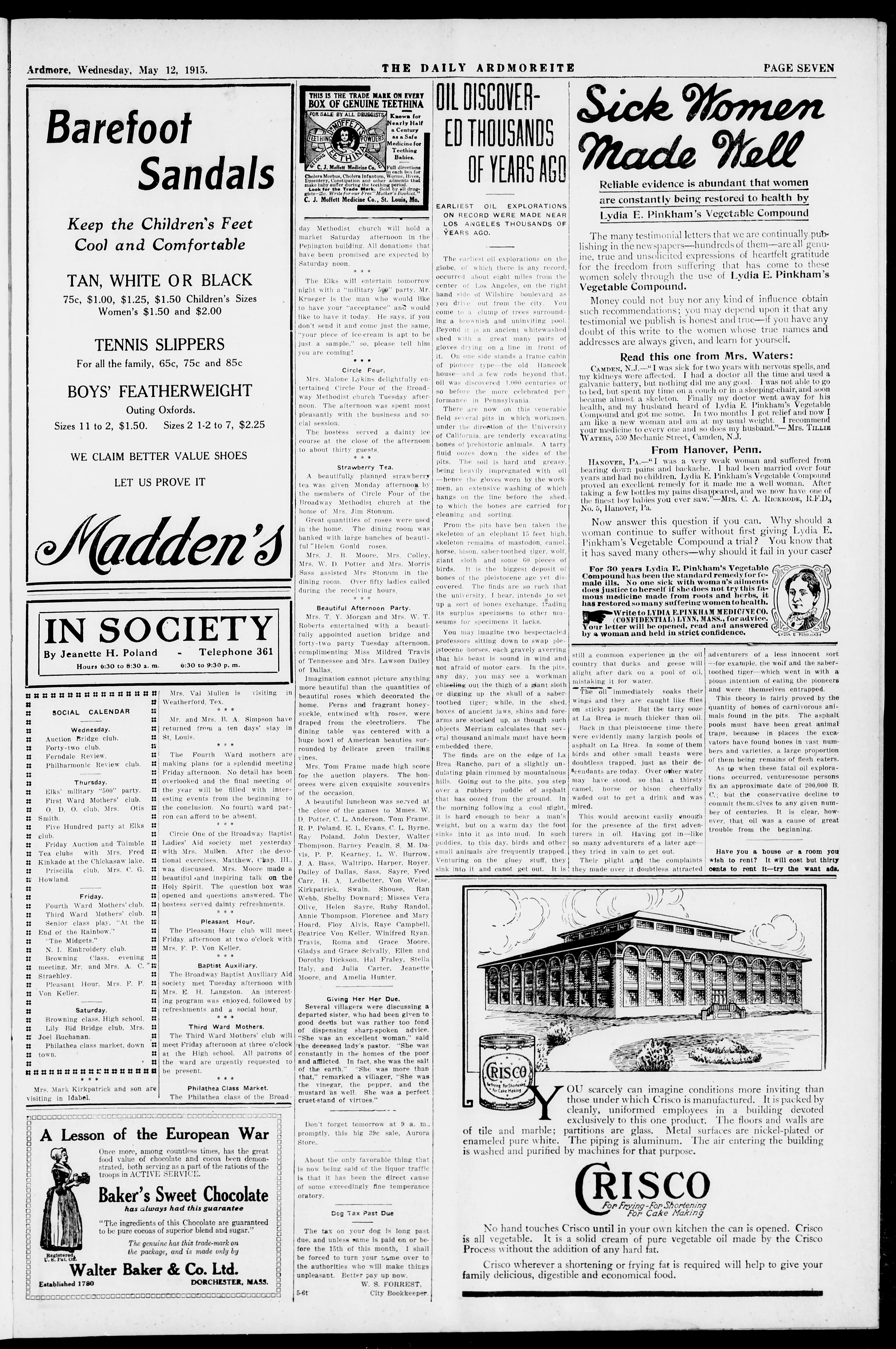 Image 7 of The Daily Ardmoreite (Ardmore, Okla.), May 12, 1915, (HOME EDITION)