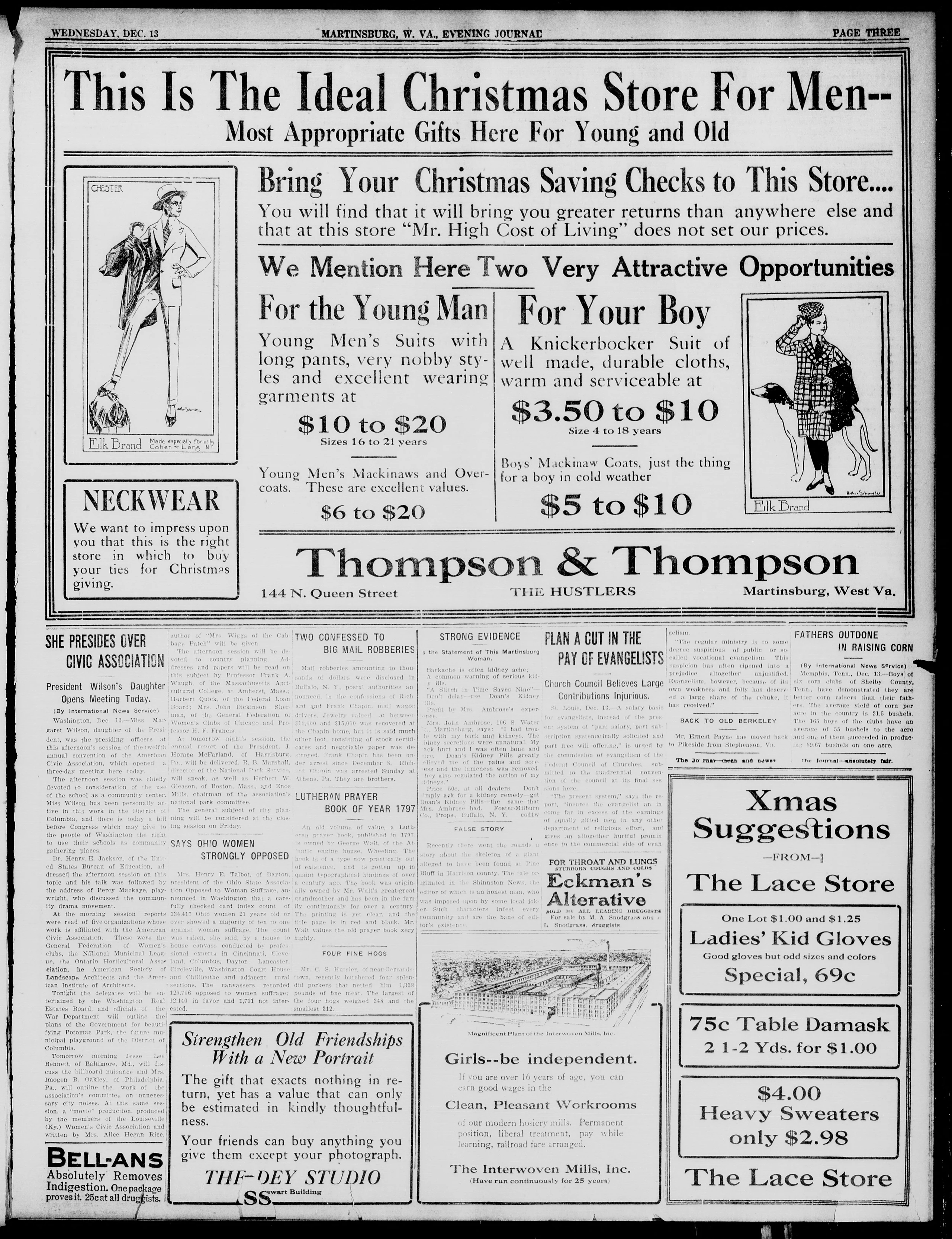 Image 3 of Martinsburg W Va evening journal (Martinsburg, W. Va.), December 13, 1916
