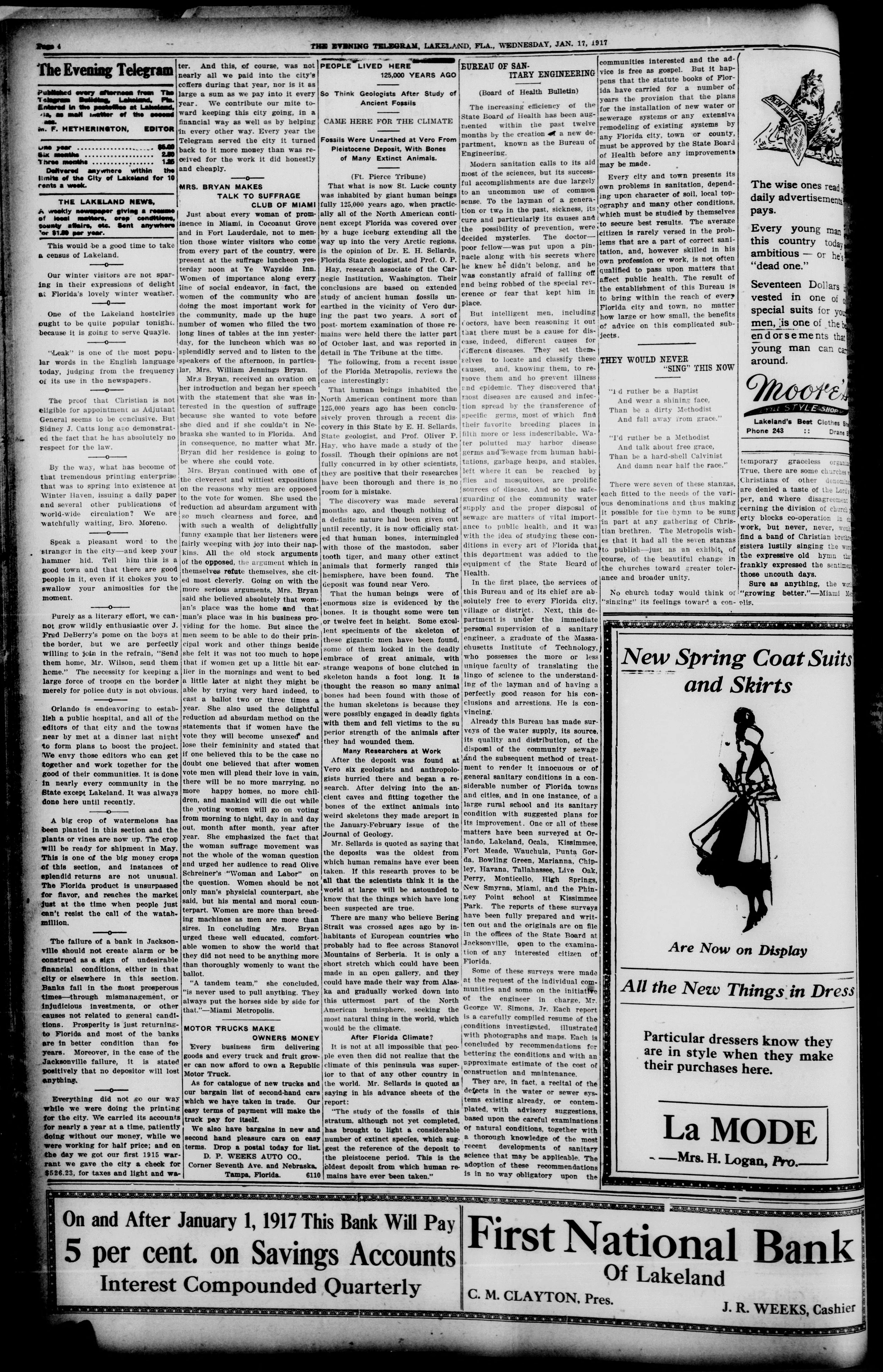 Image 4 of The Lakeland evening telegram (Lakeland, Fla.), January 17, 1917