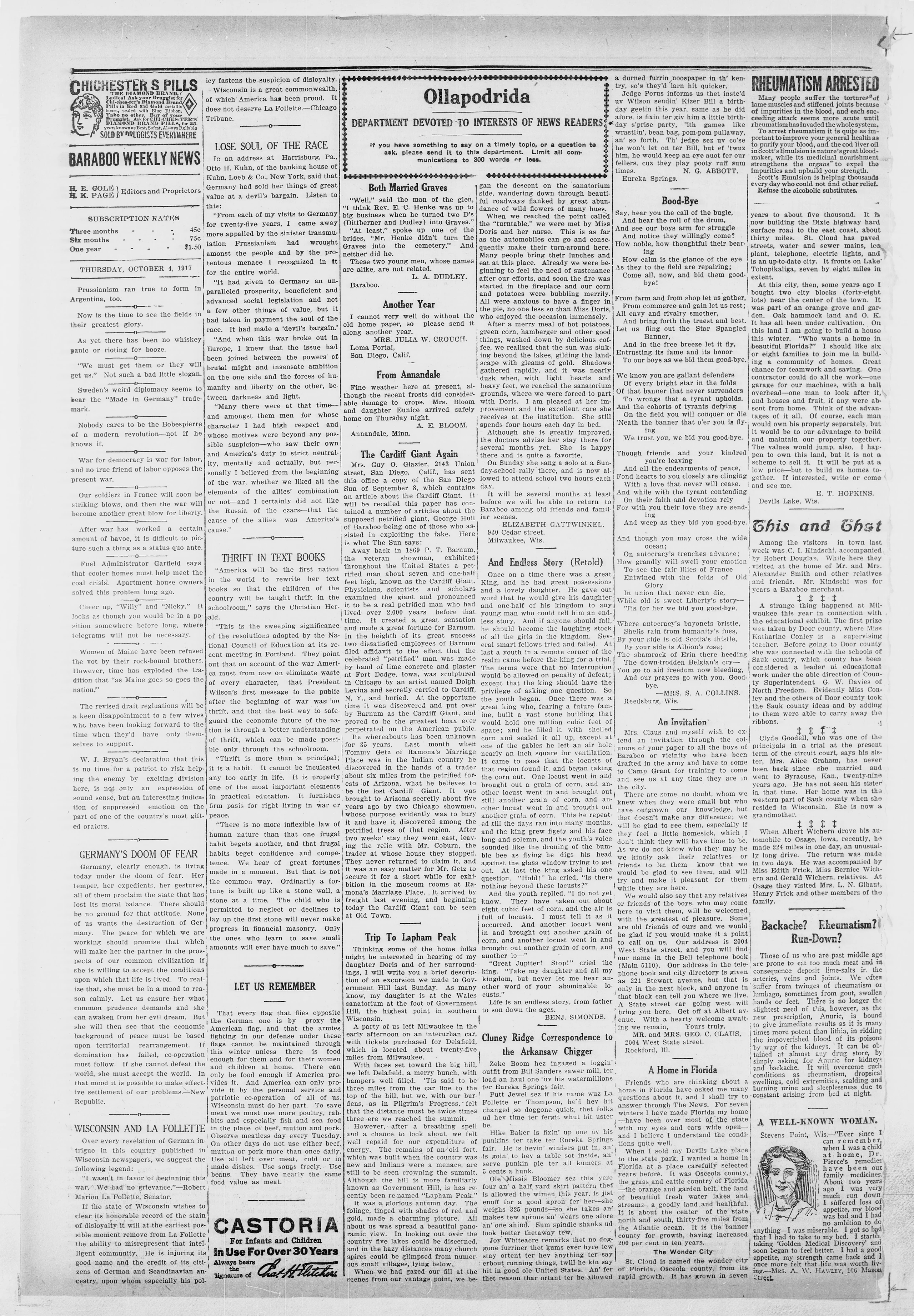 Image 6 of Baraboo weekly news (Baraboo, Wis.), October 4, 1917