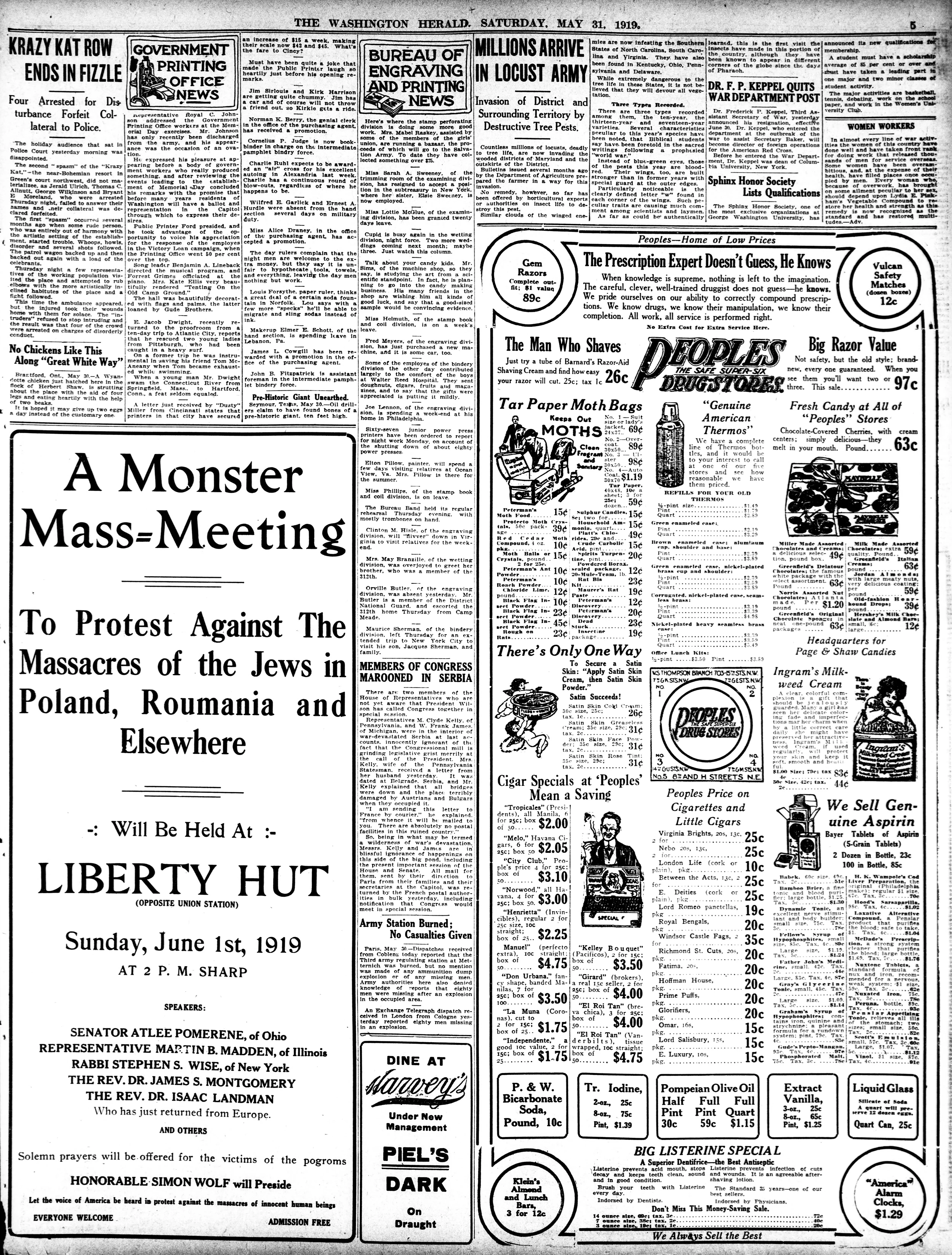 Image 5 of The Washington herald (Washington, D.C.), May 31, 1919
