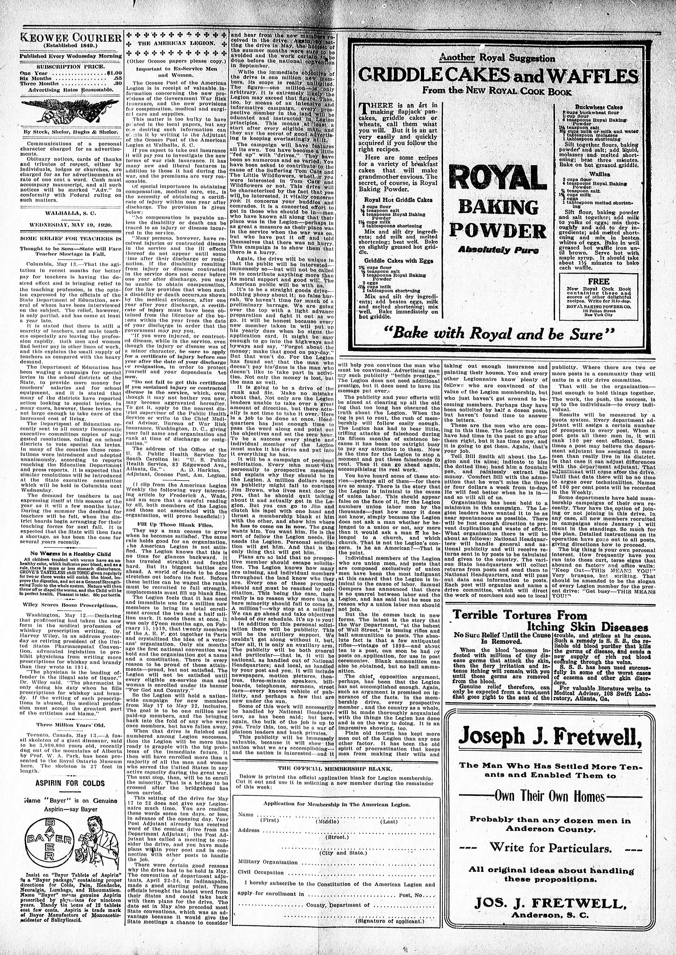Image 6 of Keowee courier (Pickens Court House, S.C.), May 19, 1920