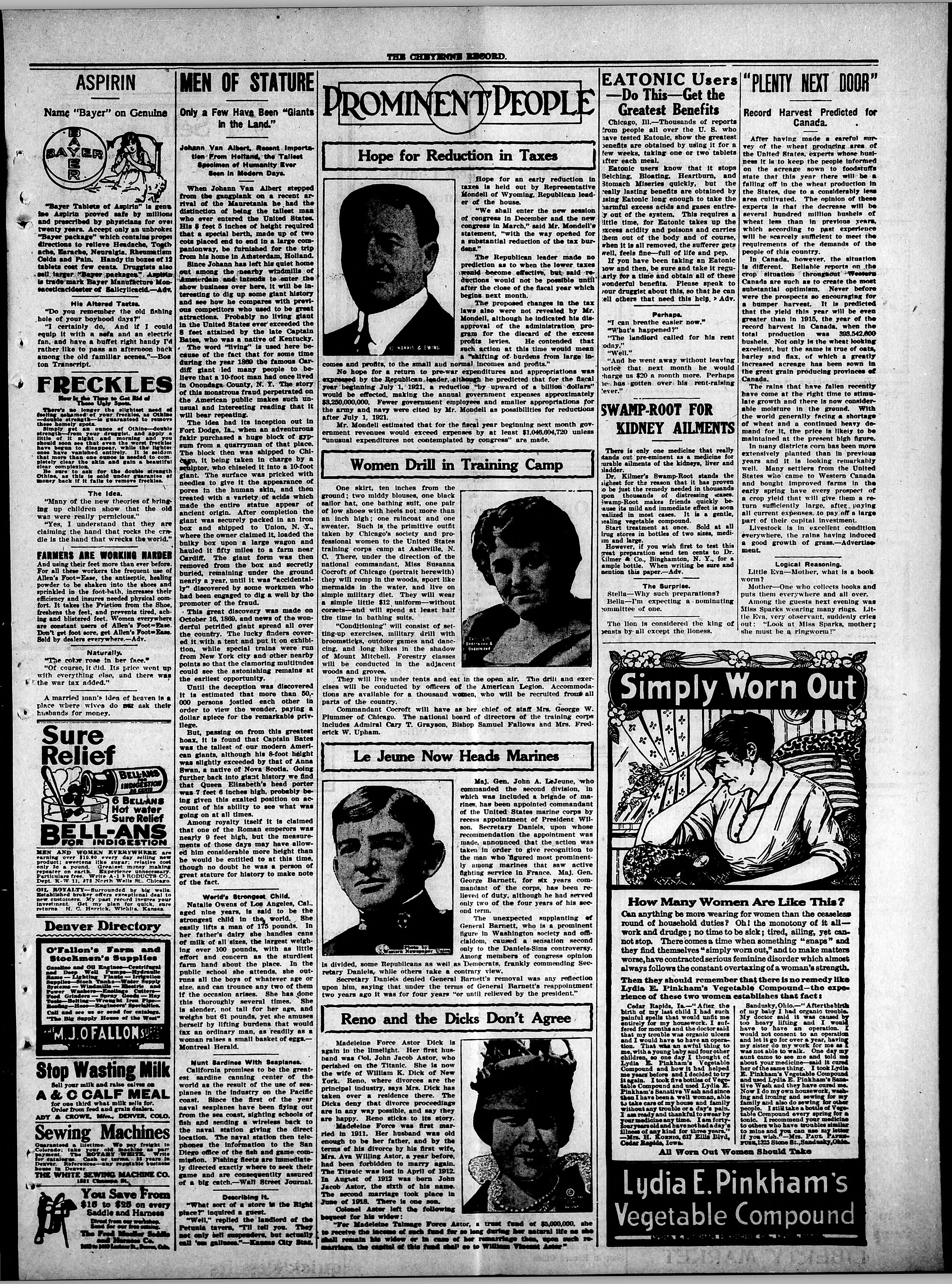 Image 3 of Cheyenne record (Cheyenne Wells, Cheyenne County, Colo.), July 15, 1920