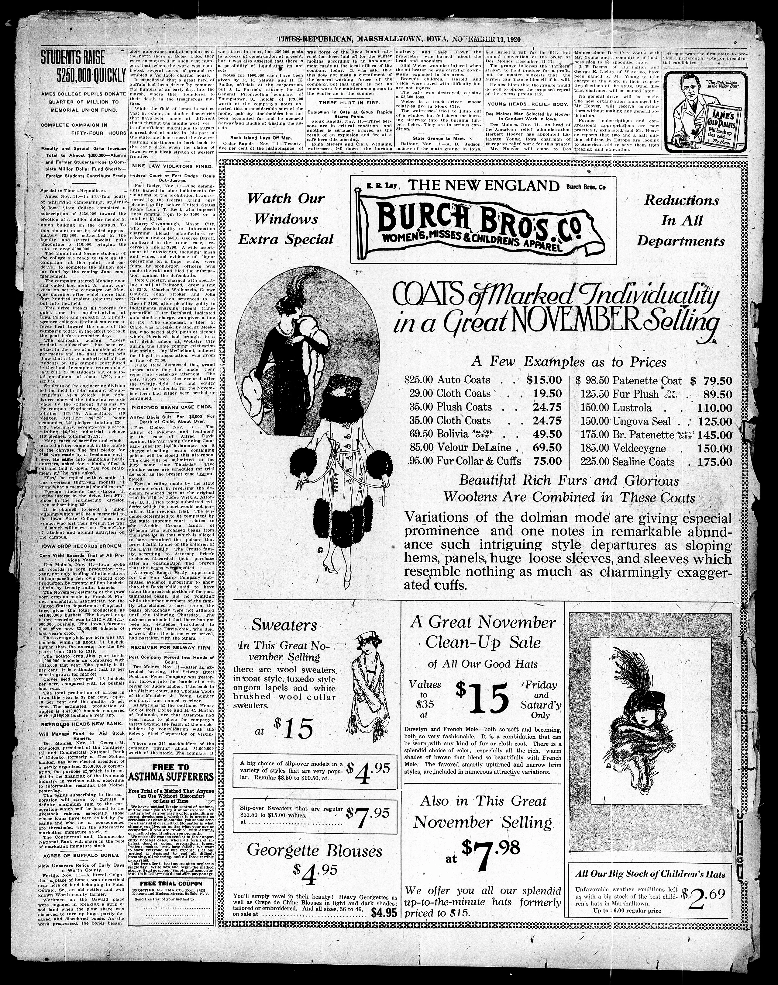 Image 3 of Evening times-Republican (Marshalltown, Iowa), November 11, 1920